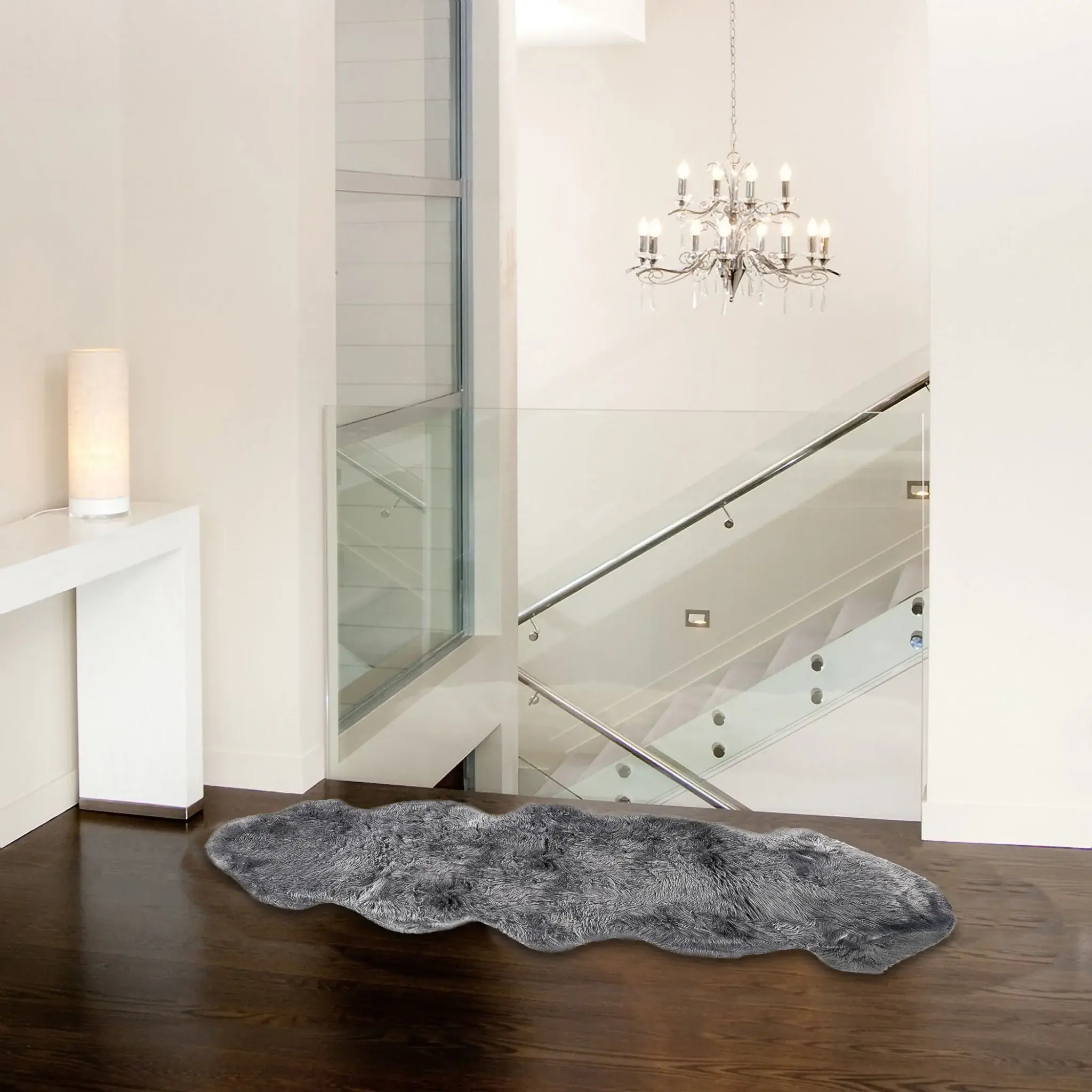 Grey Animal Print Area Rug - Image 6