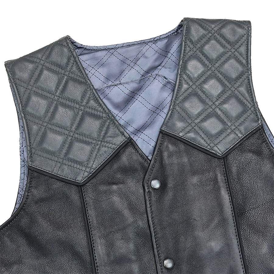 Hammer down Men's Western Style Leather Biker Vest - Image 8
