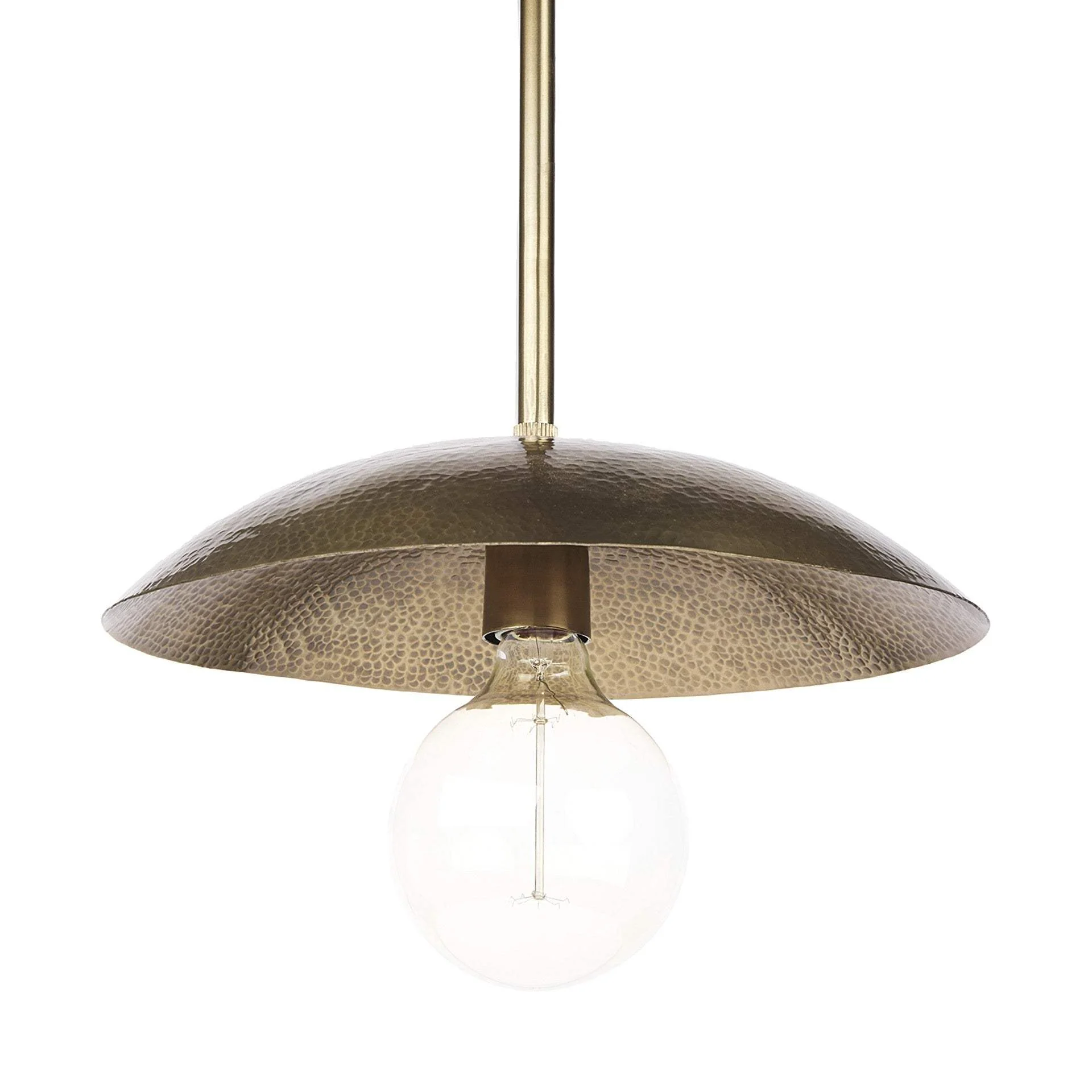 Hammered Gold Metal Hanging Pendant Light - Image 3