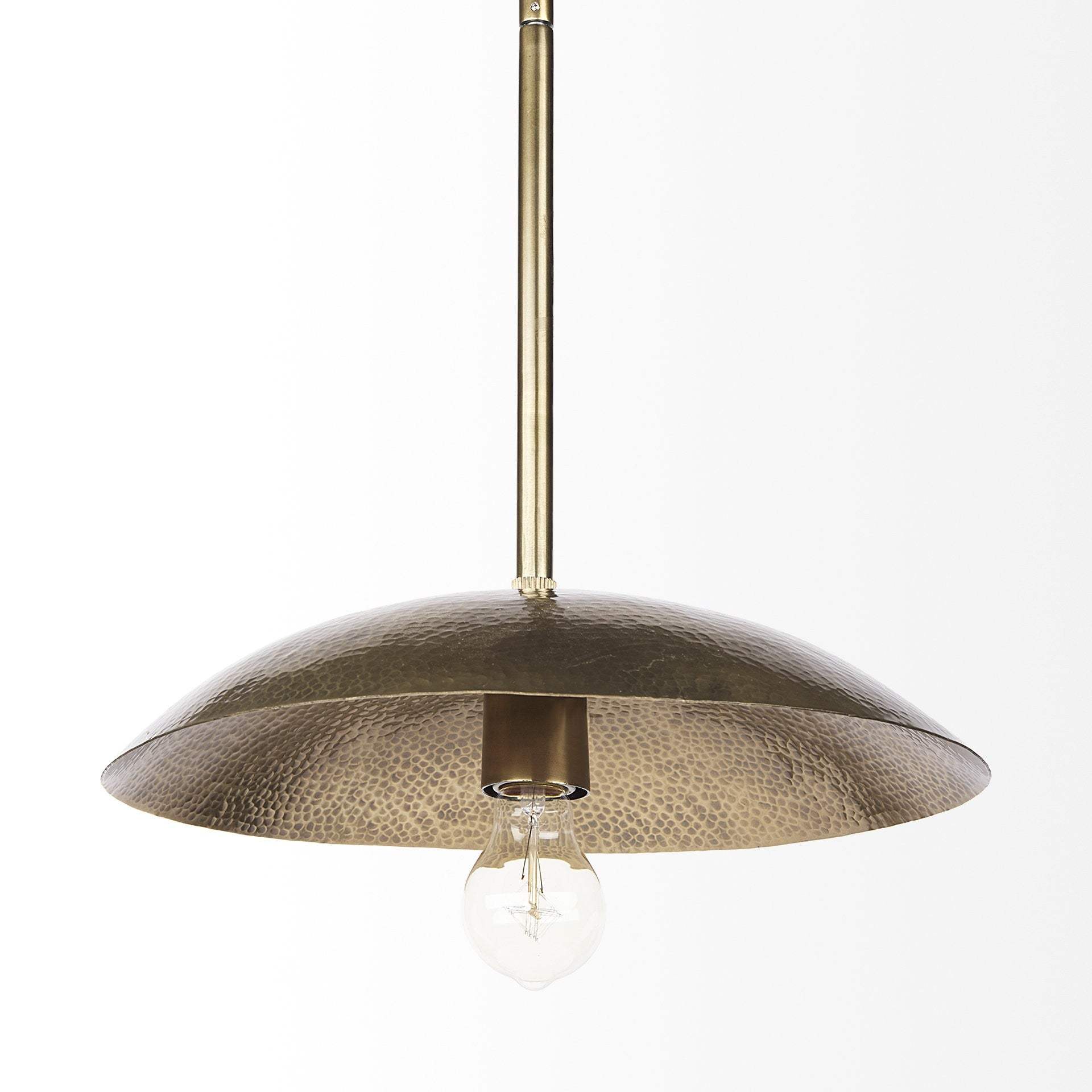 Hammered Gold Metal Hanging Pendant Light - Image 4