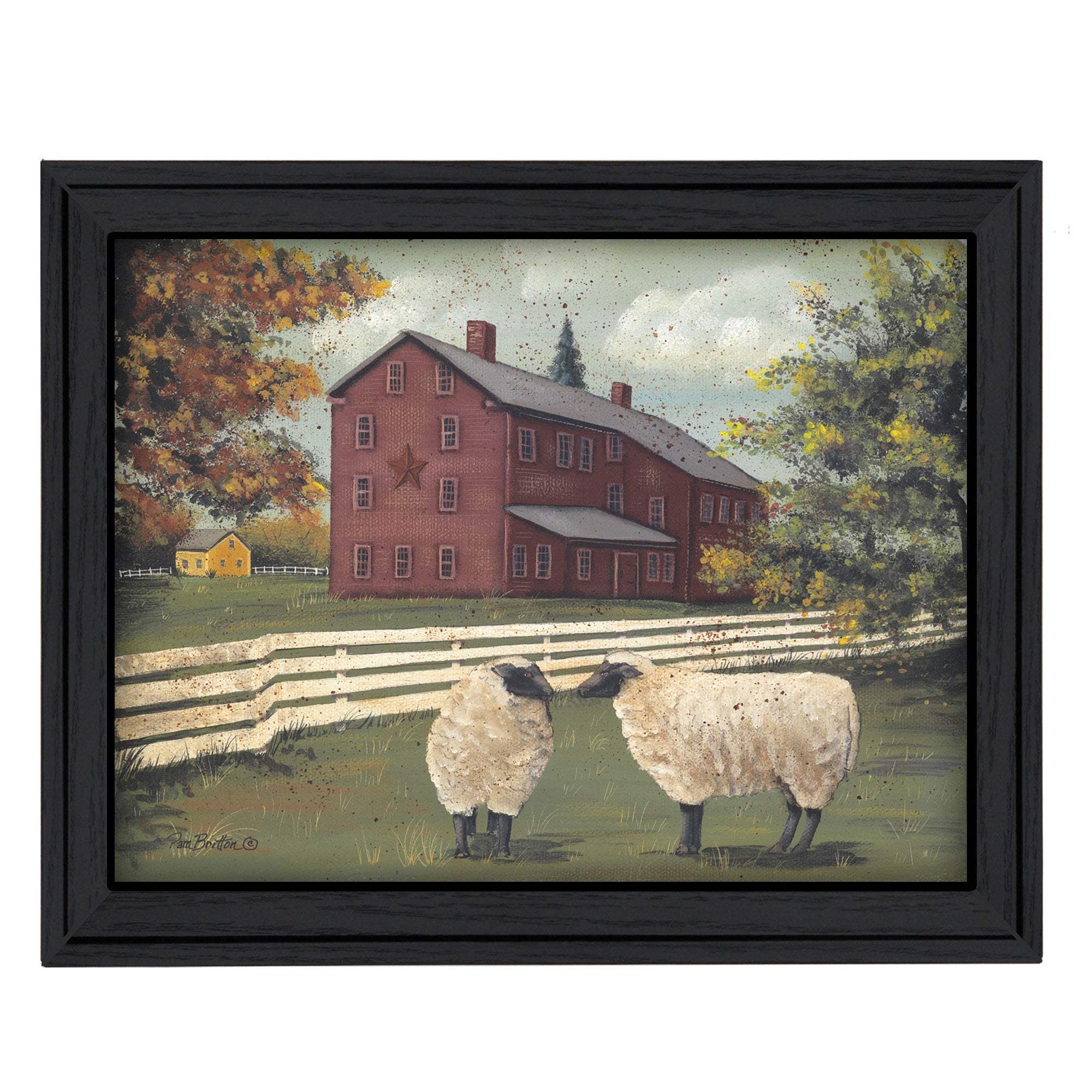 Hancock Sheep 1 Black Framed Print Wall Art - Image 2