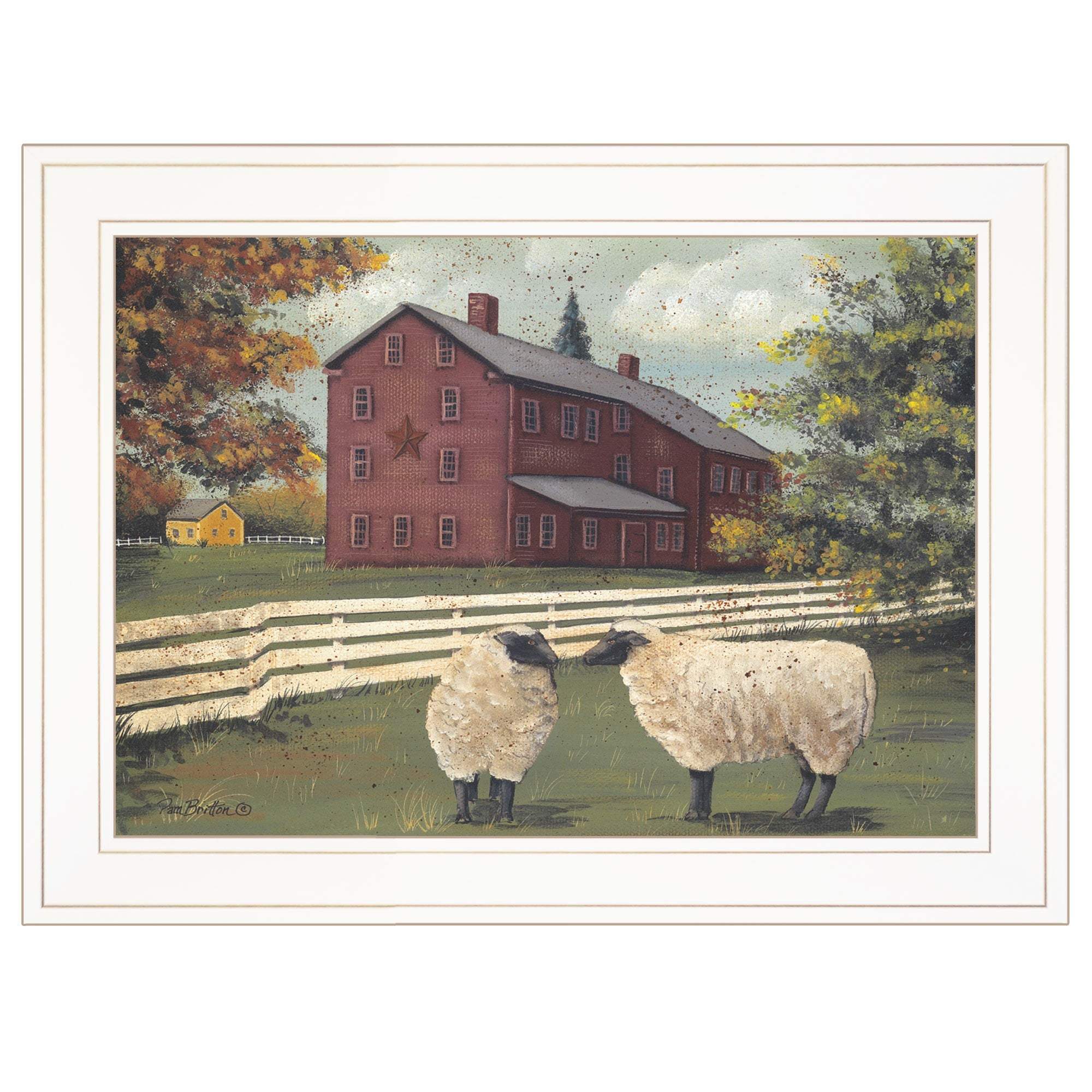 Hancock Sheep 2 White Framed Print Wall Art - Image 2