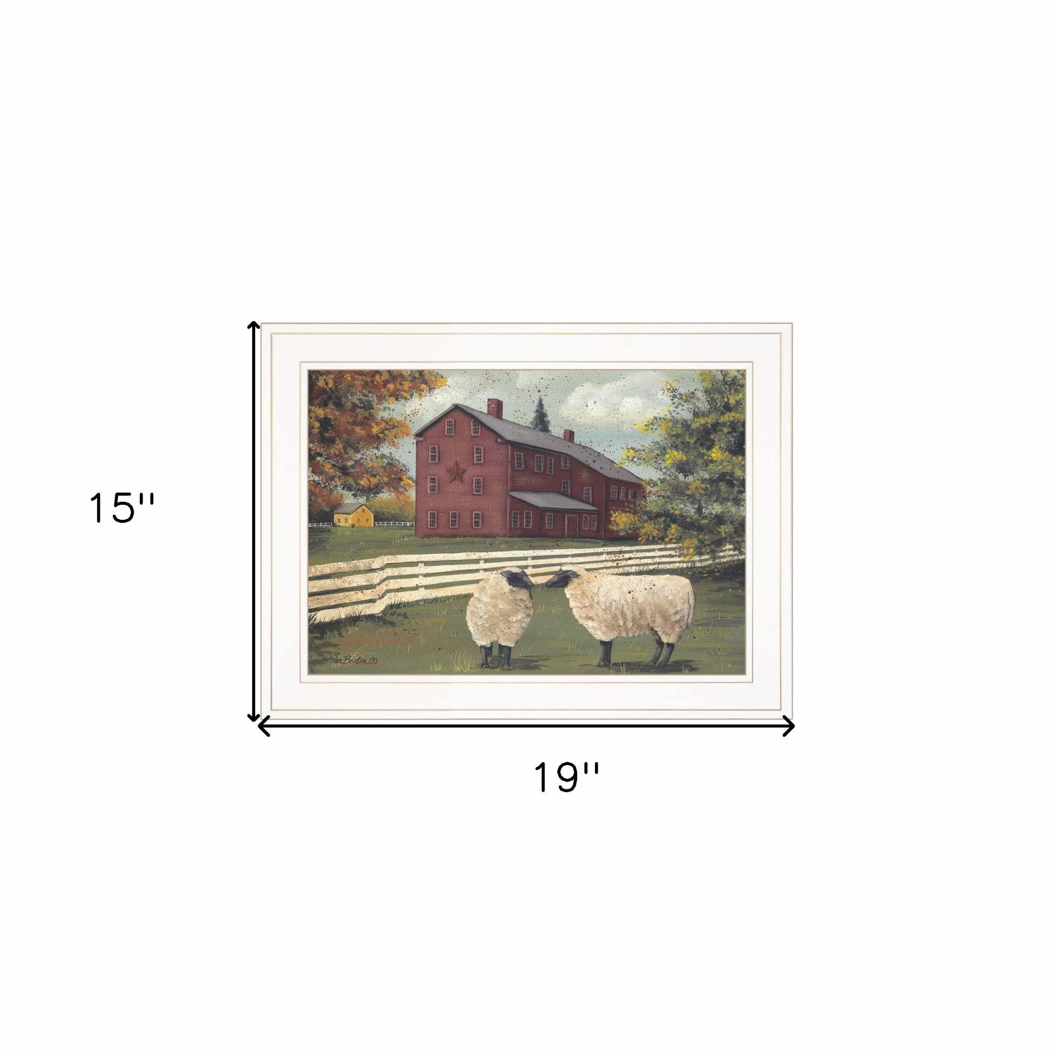 Hancock Sheep 2 White Framed Print Wall Art - Image 4