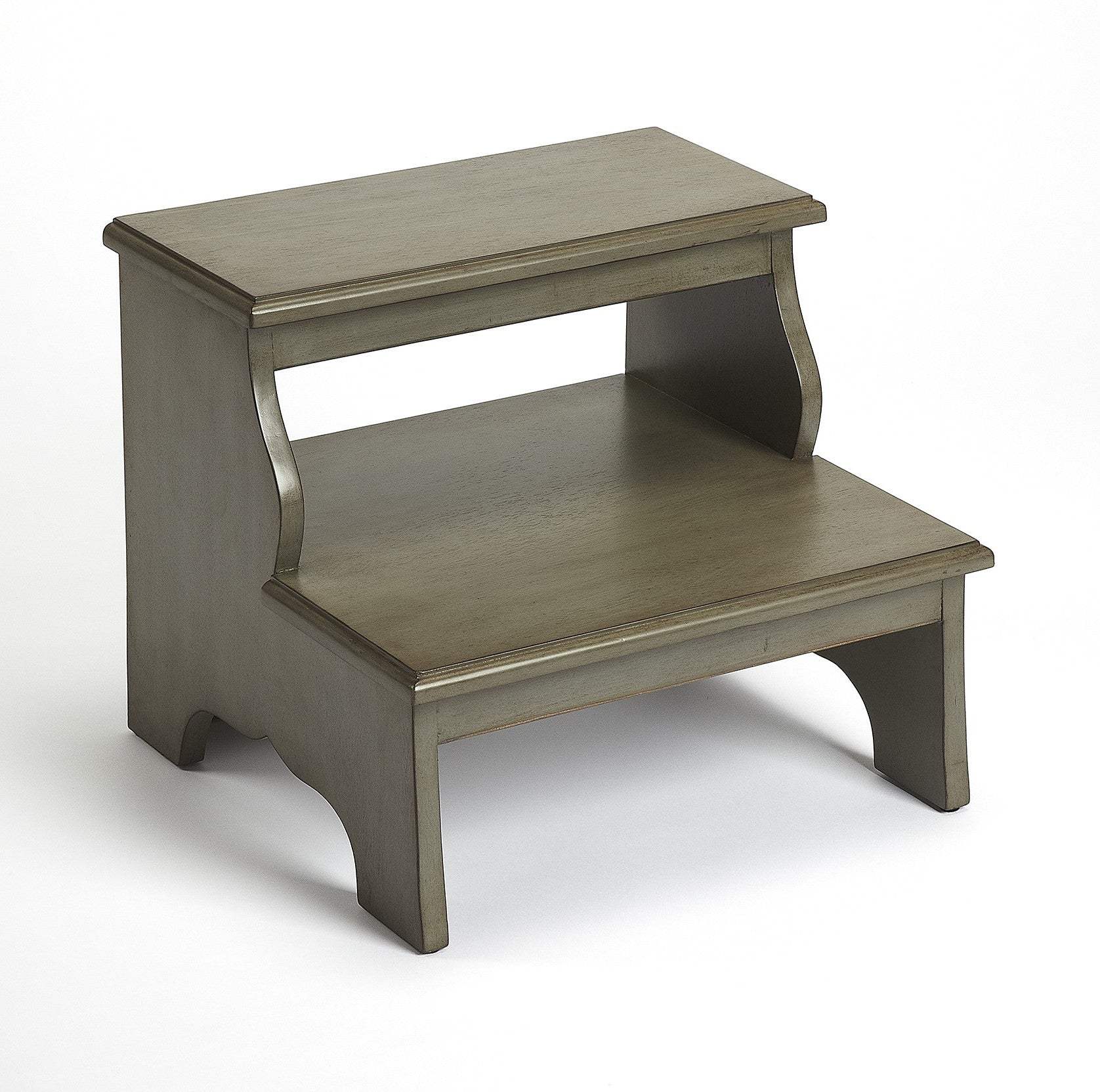 Handcrafted Silver Satin Step Stool - Image 5