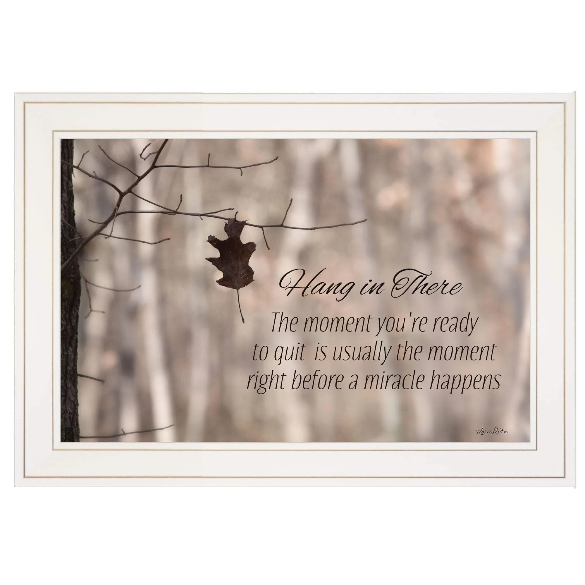 Hang in There 1 White Framed Print Wall Art - Image 2