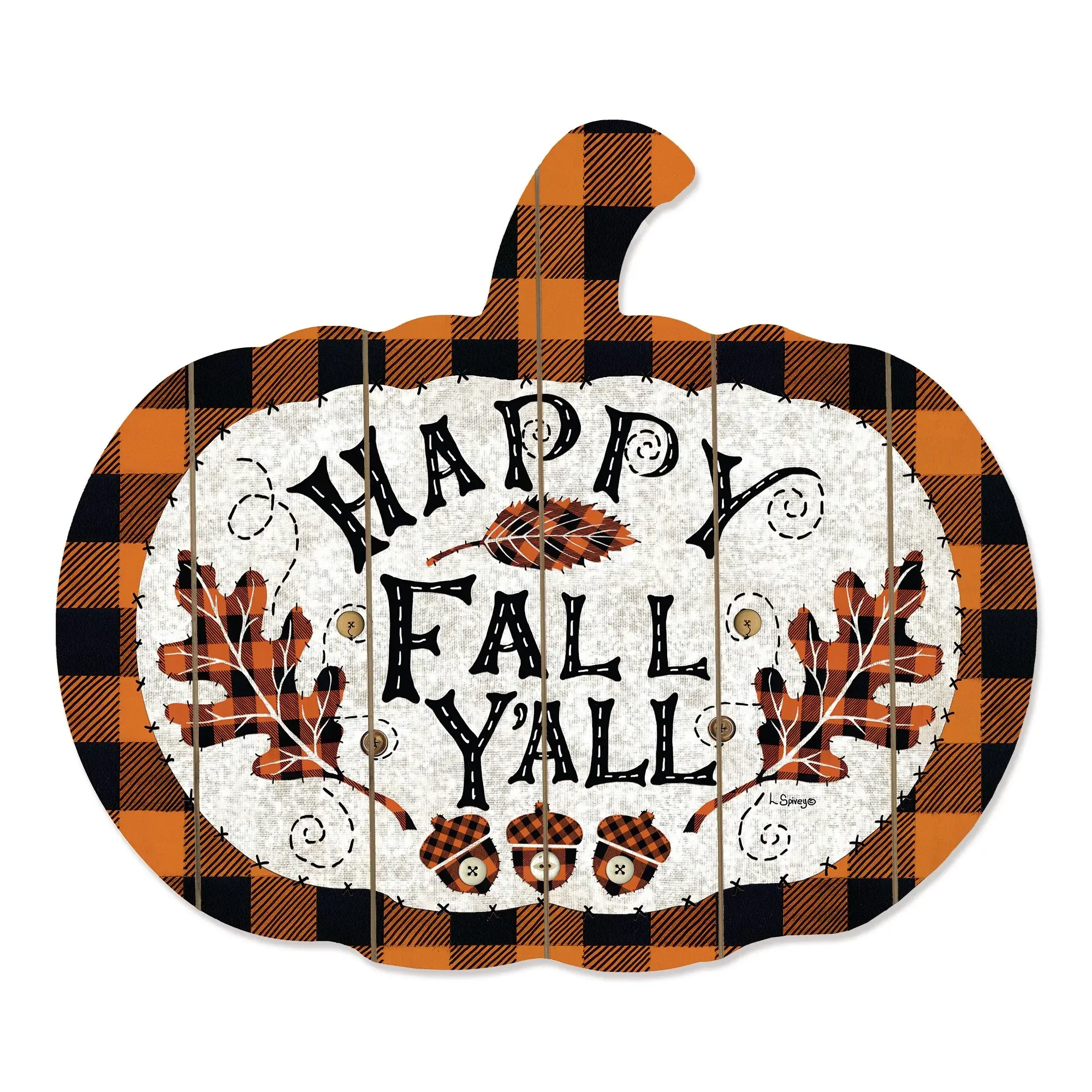 Happy Fall YAll Unframed Print Wall Art - Image 2