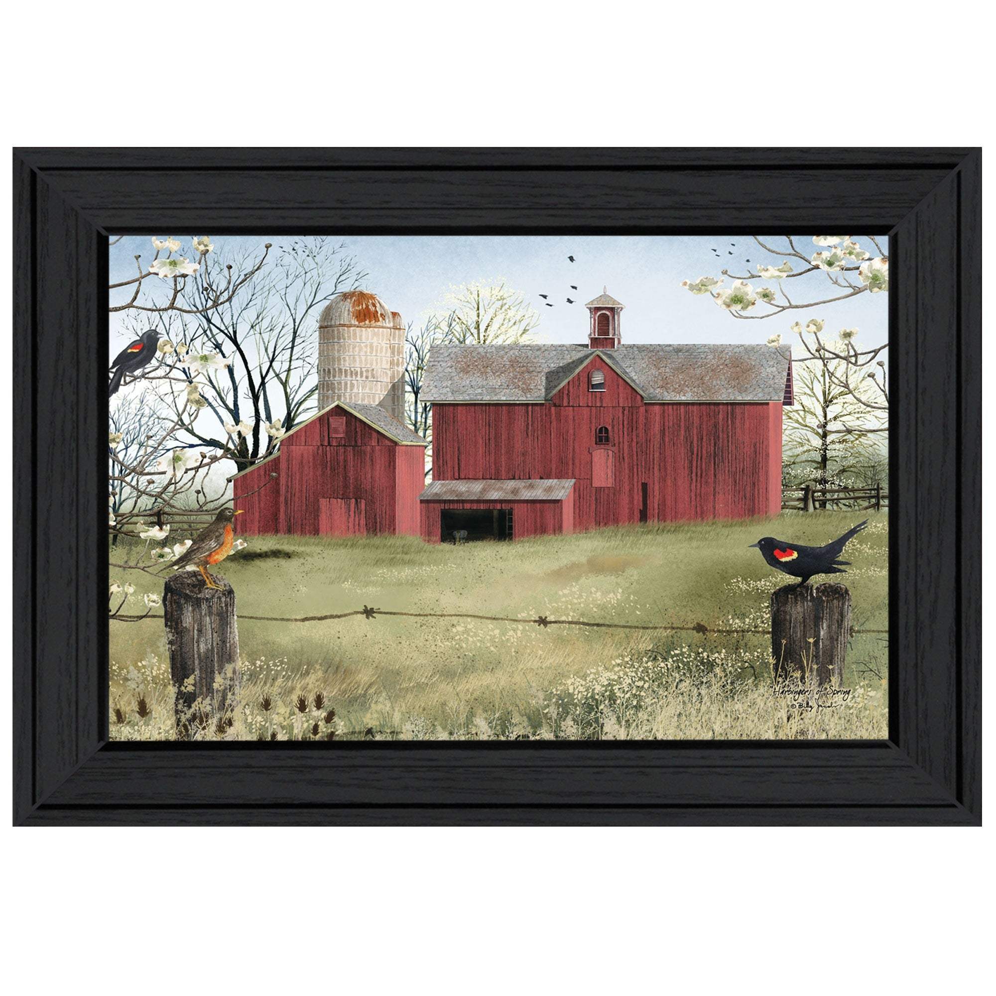 Harbingers of Spring 1 Black Framed Print Wall Art - Image 2