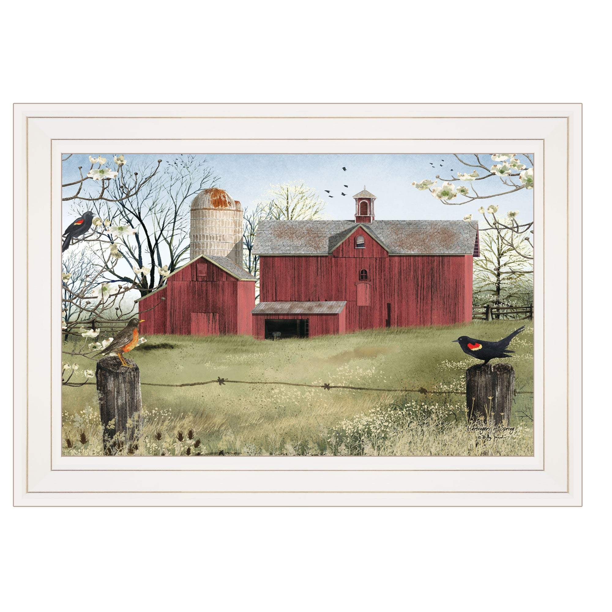 Harbingers of Spring 1 White Framed Print Wall Art - Image 2