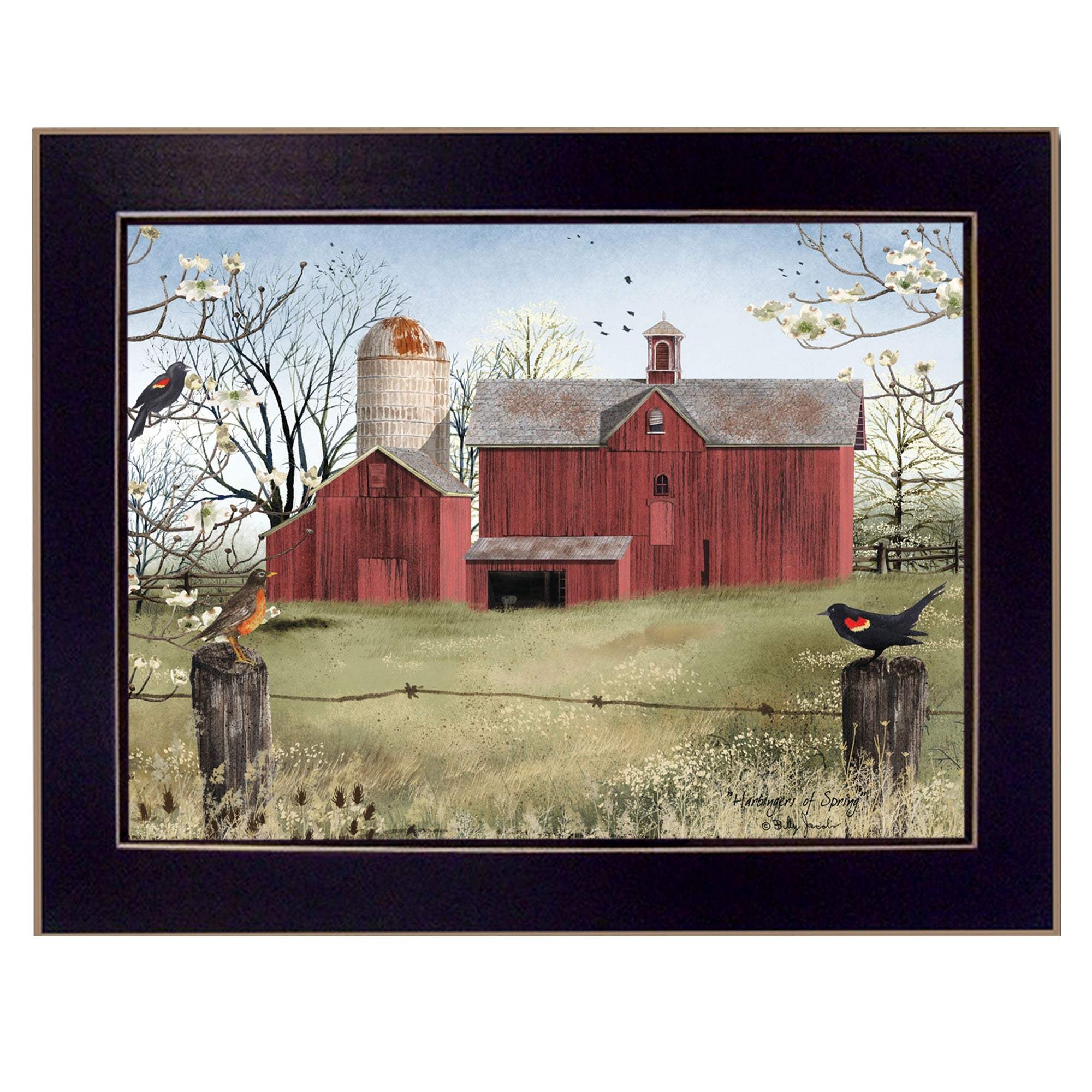 Harbingers of Spring 2 Black Framed Print Wall Art - Image 2