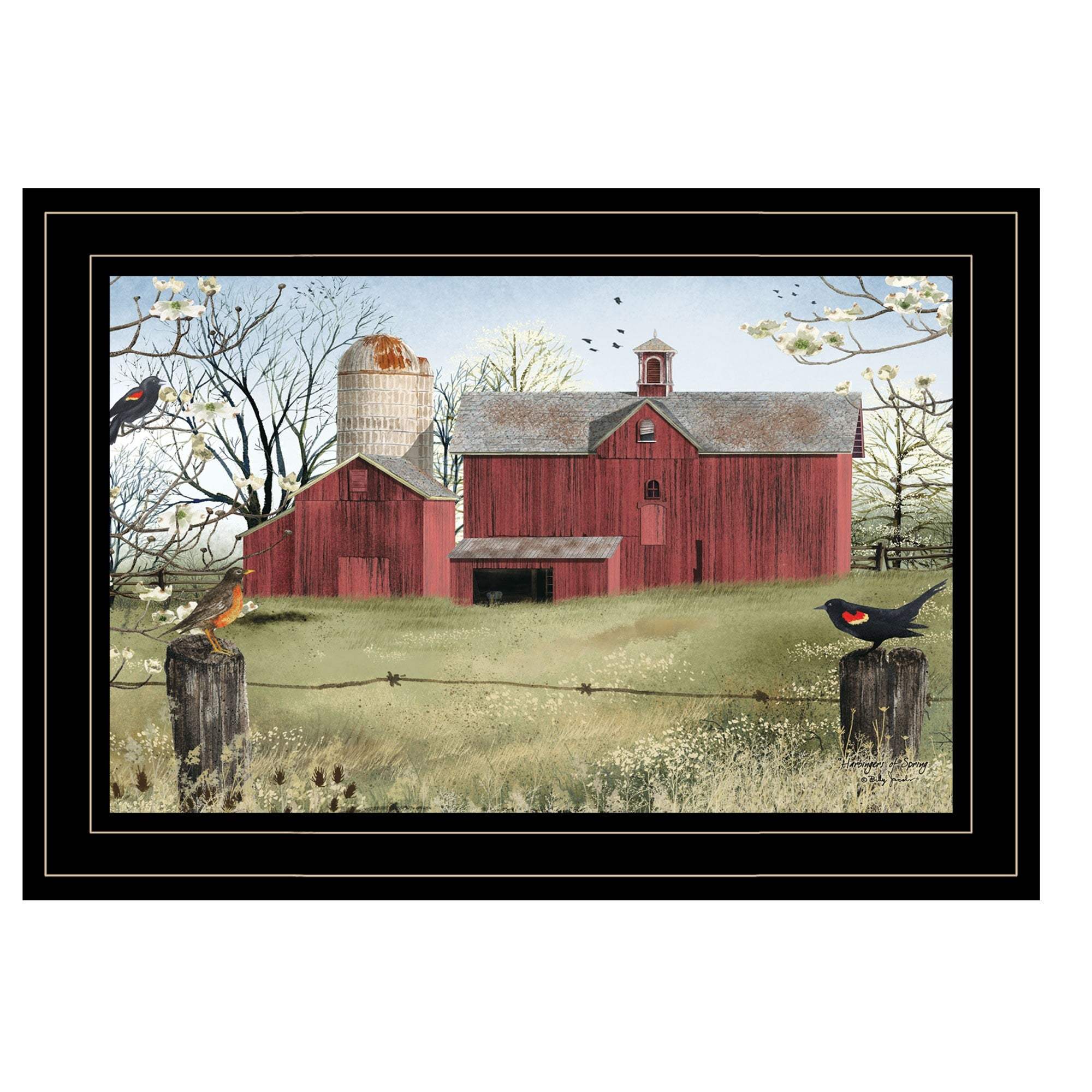 Harbingers of Spring 2 Black Framed Print Wall Art - Image 2