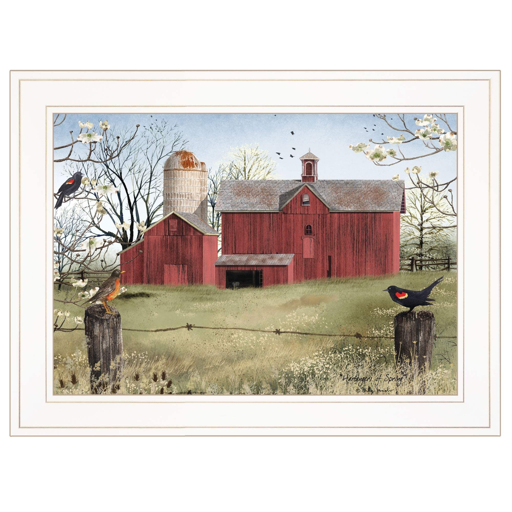 Harbingers of Spring 3 White Framed Print Wall Art - Image 2