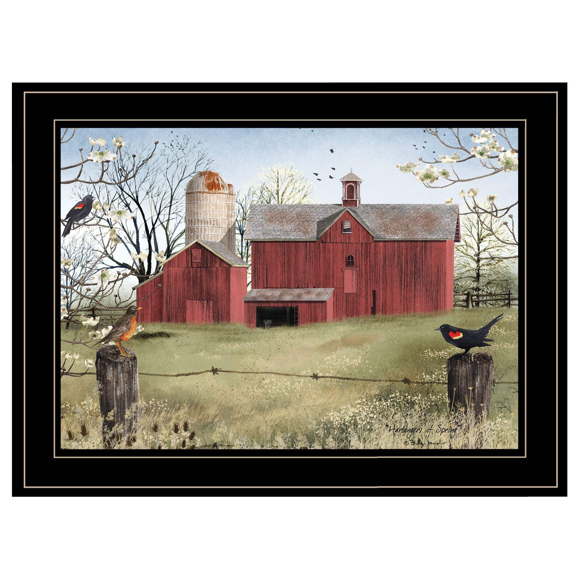 Harbingers of Spring 4 Black Framed Print Wall Art - Image 2