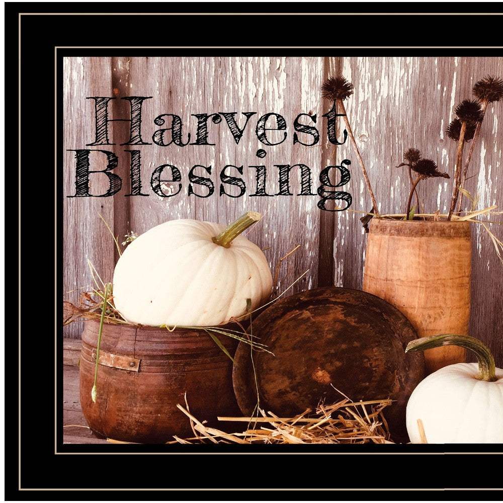 Harvest Blessings 2 Black Framed Print Kitchen Wall Art - Image 2