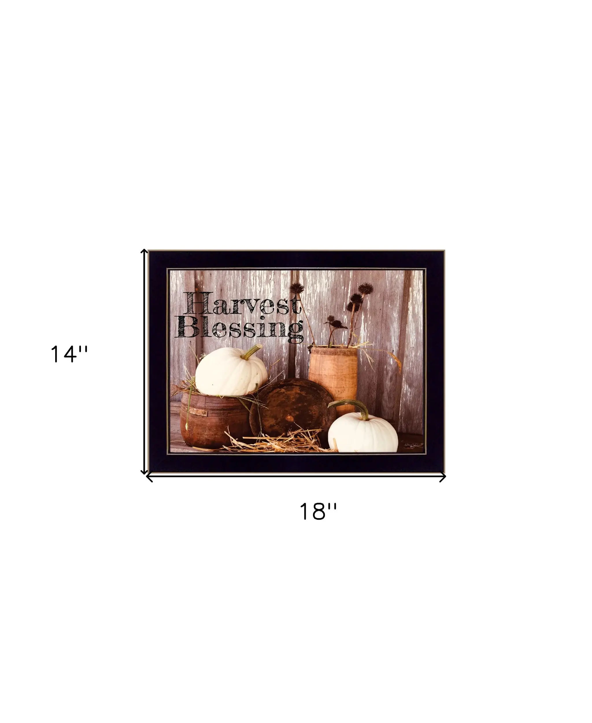 Harvest Blessings 3 Black Framed Print Kitchen Wall Art - Image 5