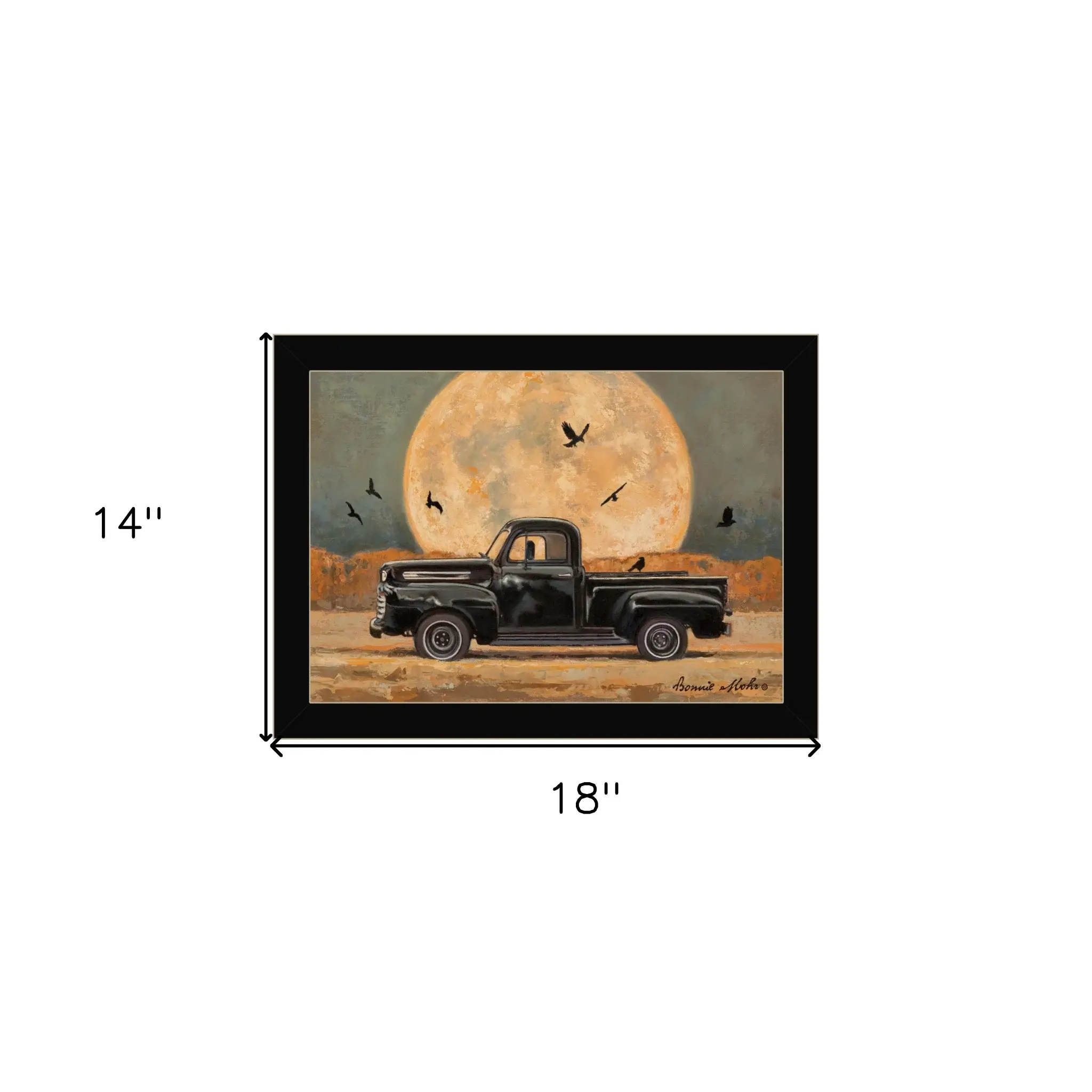 Harvest Moon 1 Black Framed Print Kitchen Wall Art - Image 6