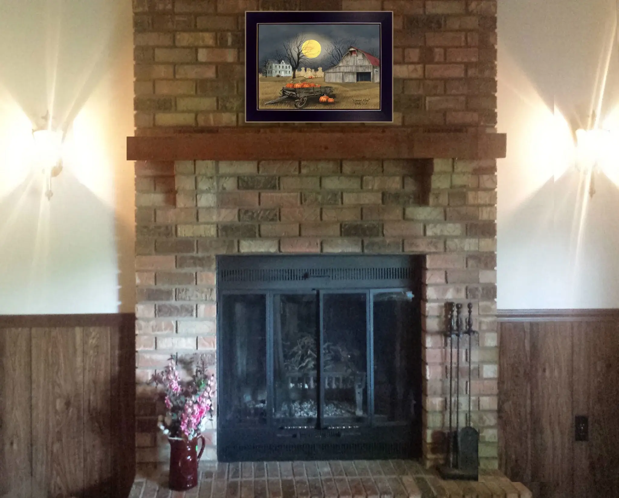 Harvest Moon 2 Black Framed Print Kitchen Wall Art - Image 4