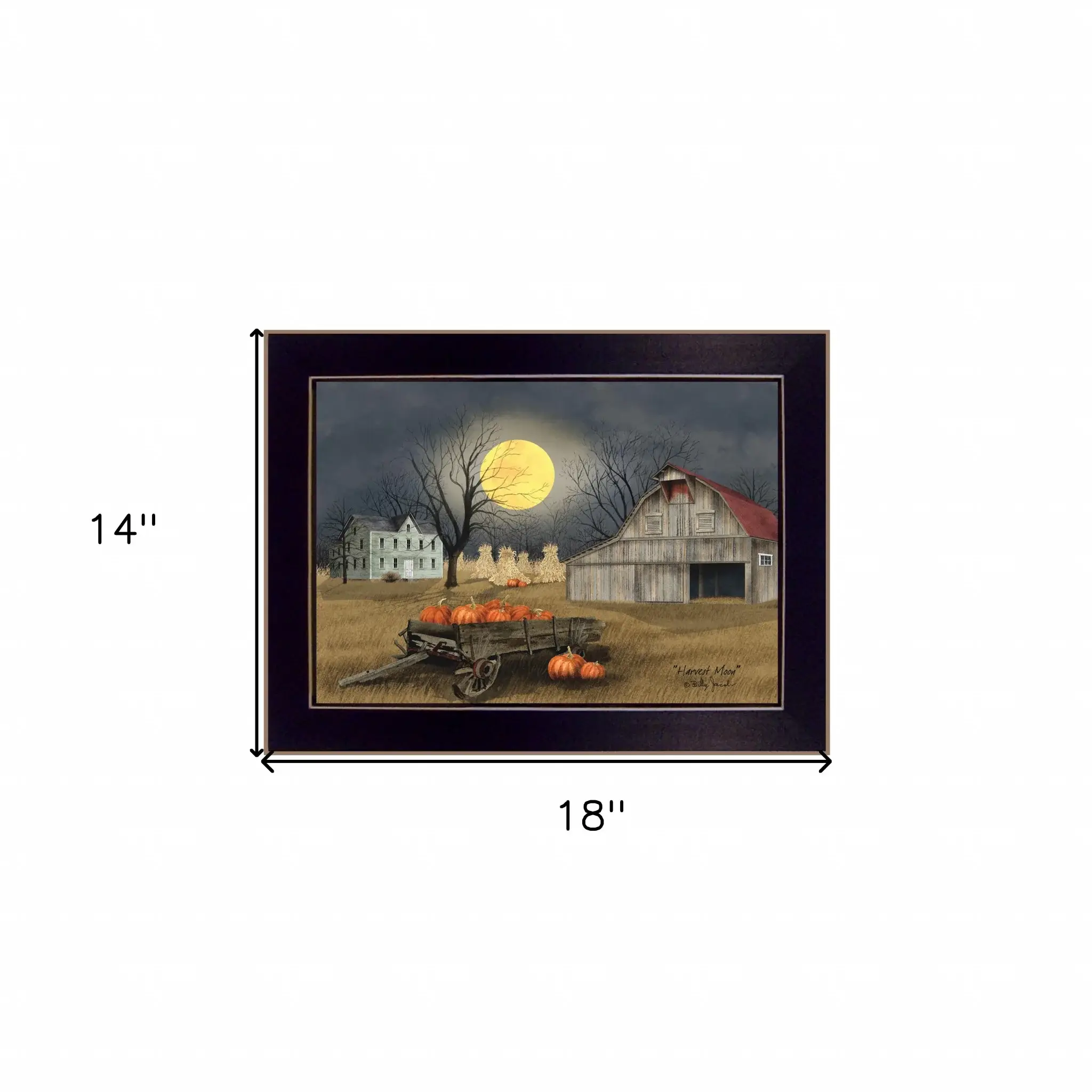 Harvest Moon 2 Black Framed Print Kitchen Wall Art - Image 5