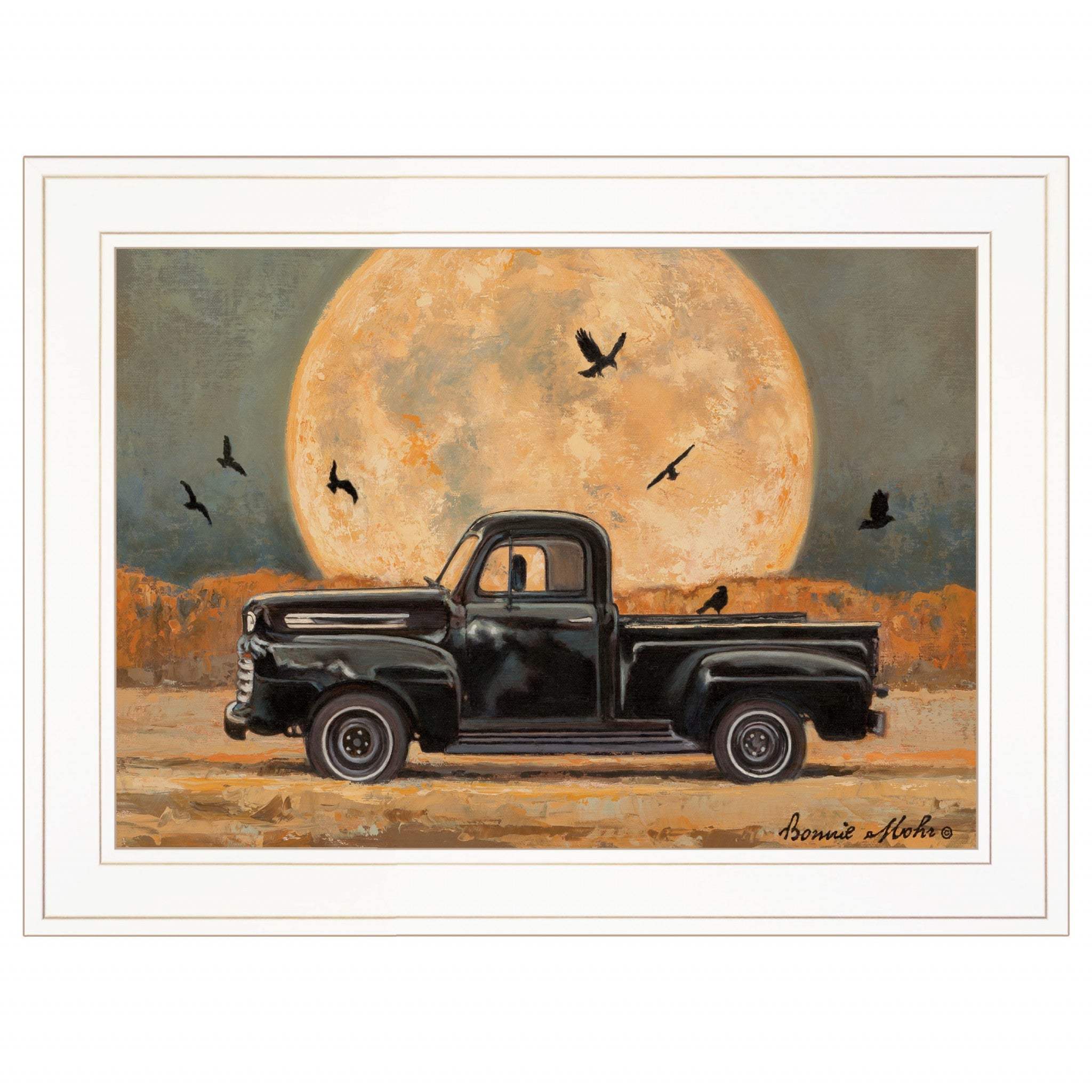 Harvest Moon 3 White Framed Print Kitchen Wall Art - Image 2