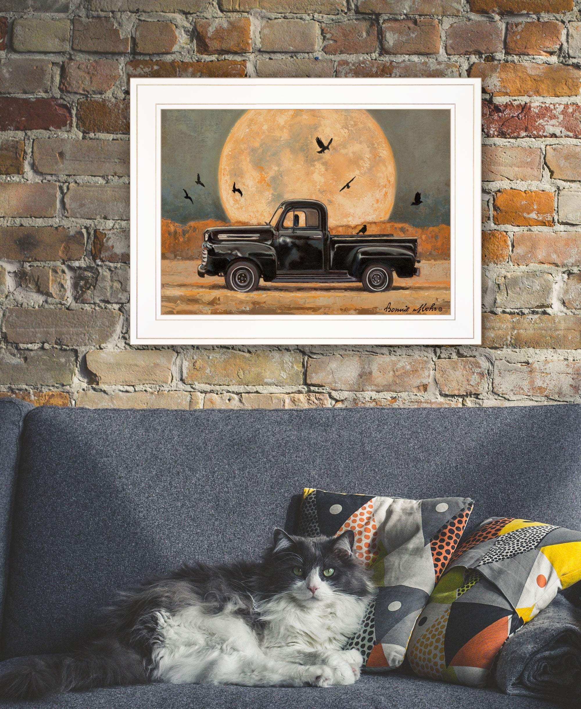 Harvest Moon 3 White Framed Print Kitchen Wall Art - Image 5
