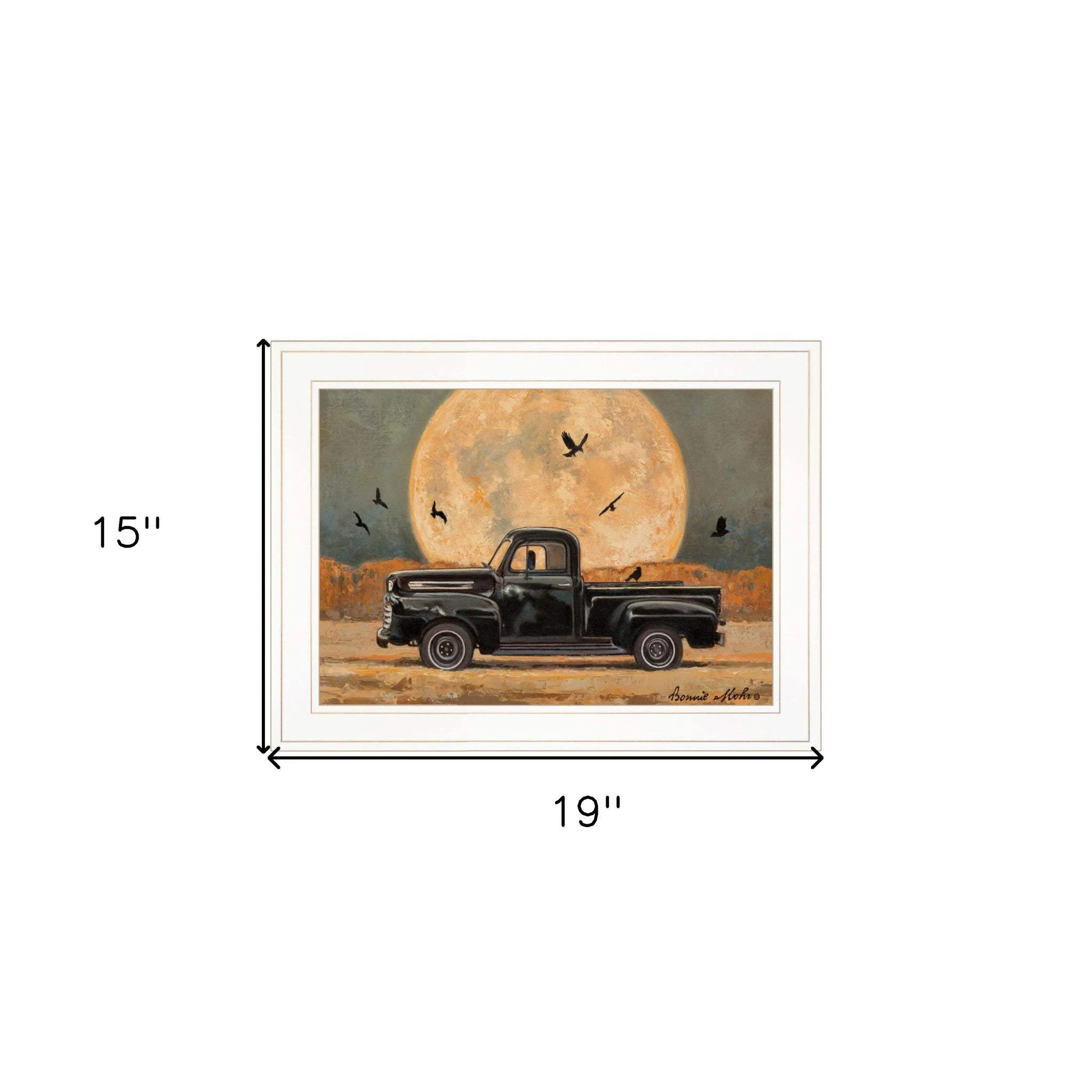 Harvest Moon 3 White Framed Print Kitchen Wall Art - Image 6