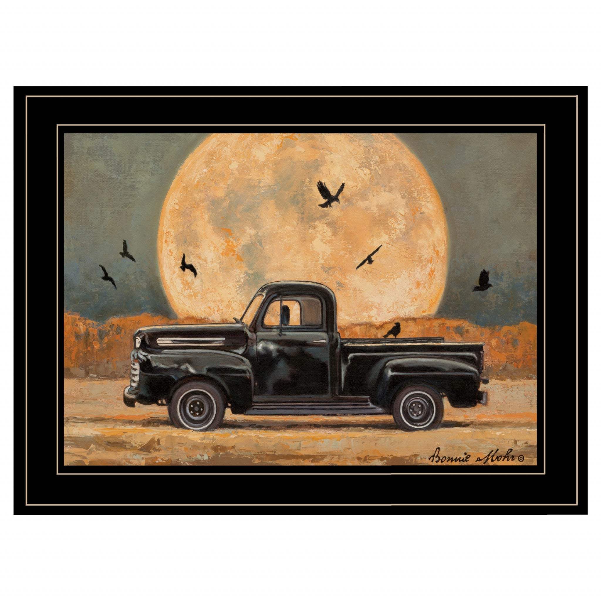 Harvest Moon 4 Black Framed Print Kitchen Wall Art - Image 2
