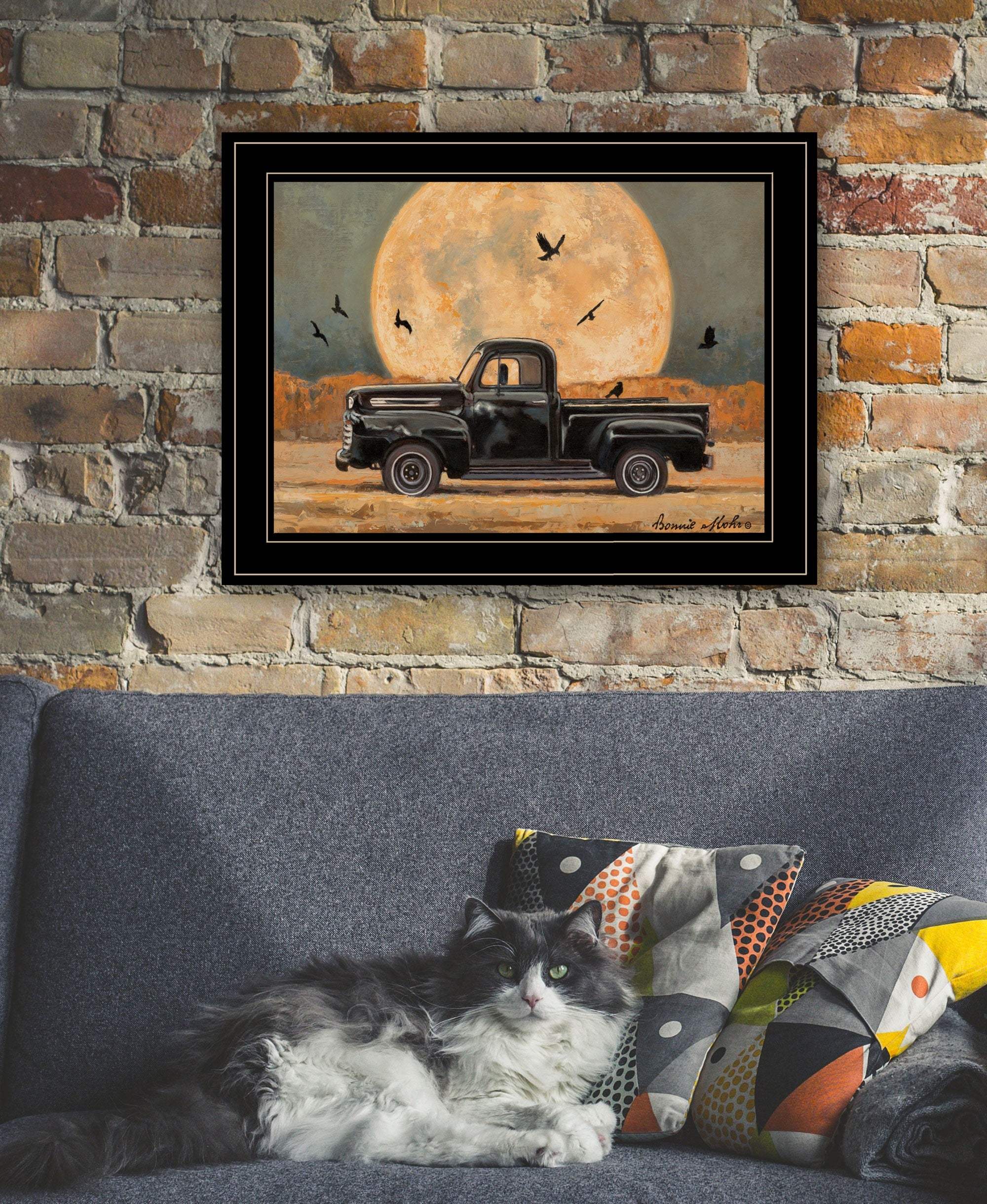 Harvest Moon 4 Black Framed Print Kitchen Wall Art - Image 5
