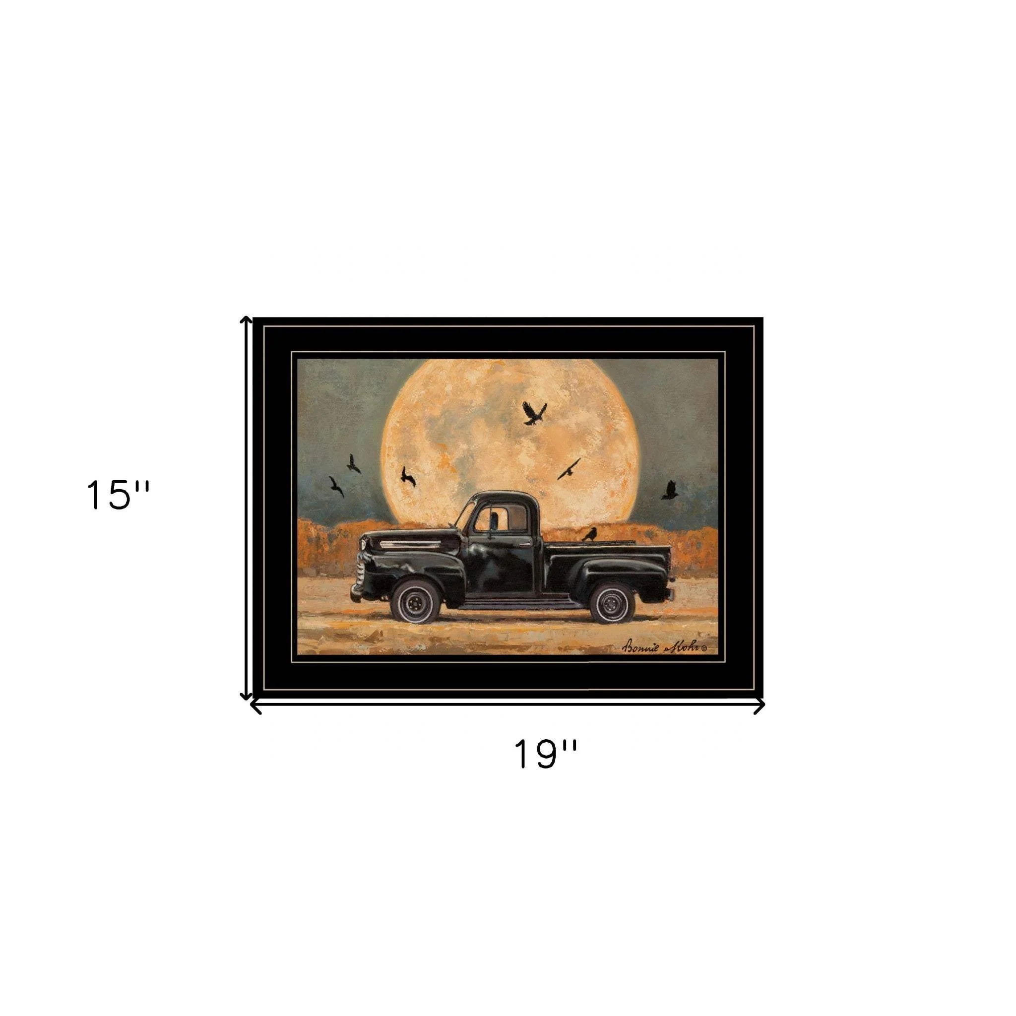 Harvest Moon 4 Black Framed Print Kitchen Wall Art - Image 6