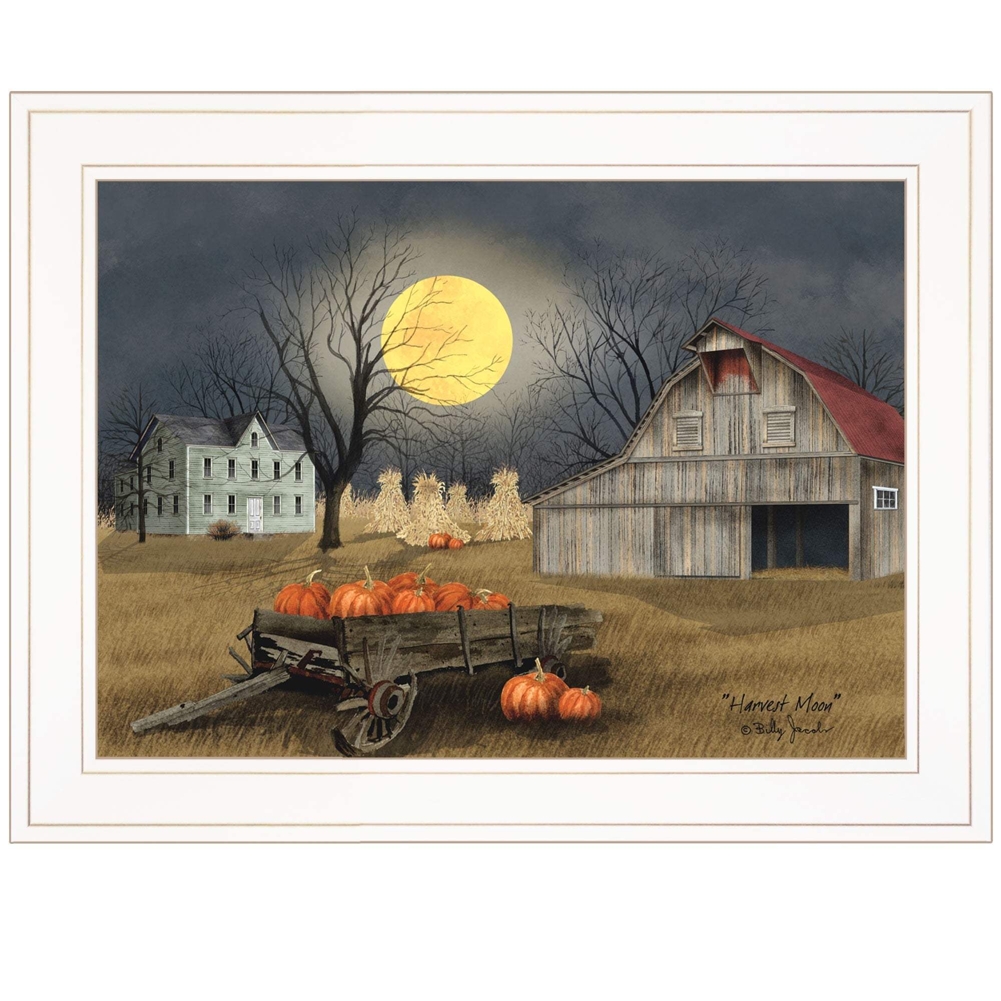 Harvest Moon 5 White Framed Print Kitchen Wall Art - Image 2