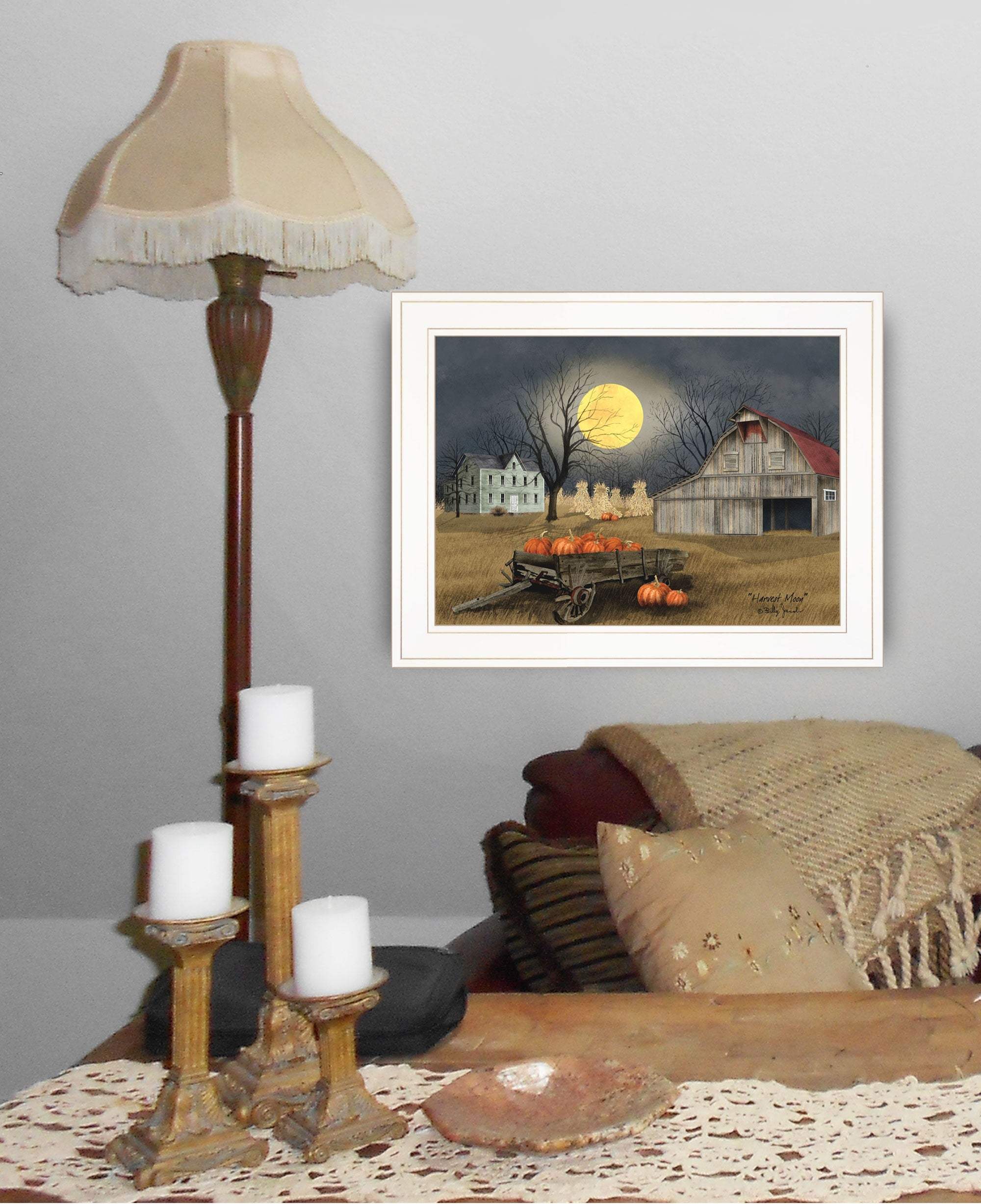 Harvest Moon 5 White Framed Print Kitchen Wall Art - Image 4