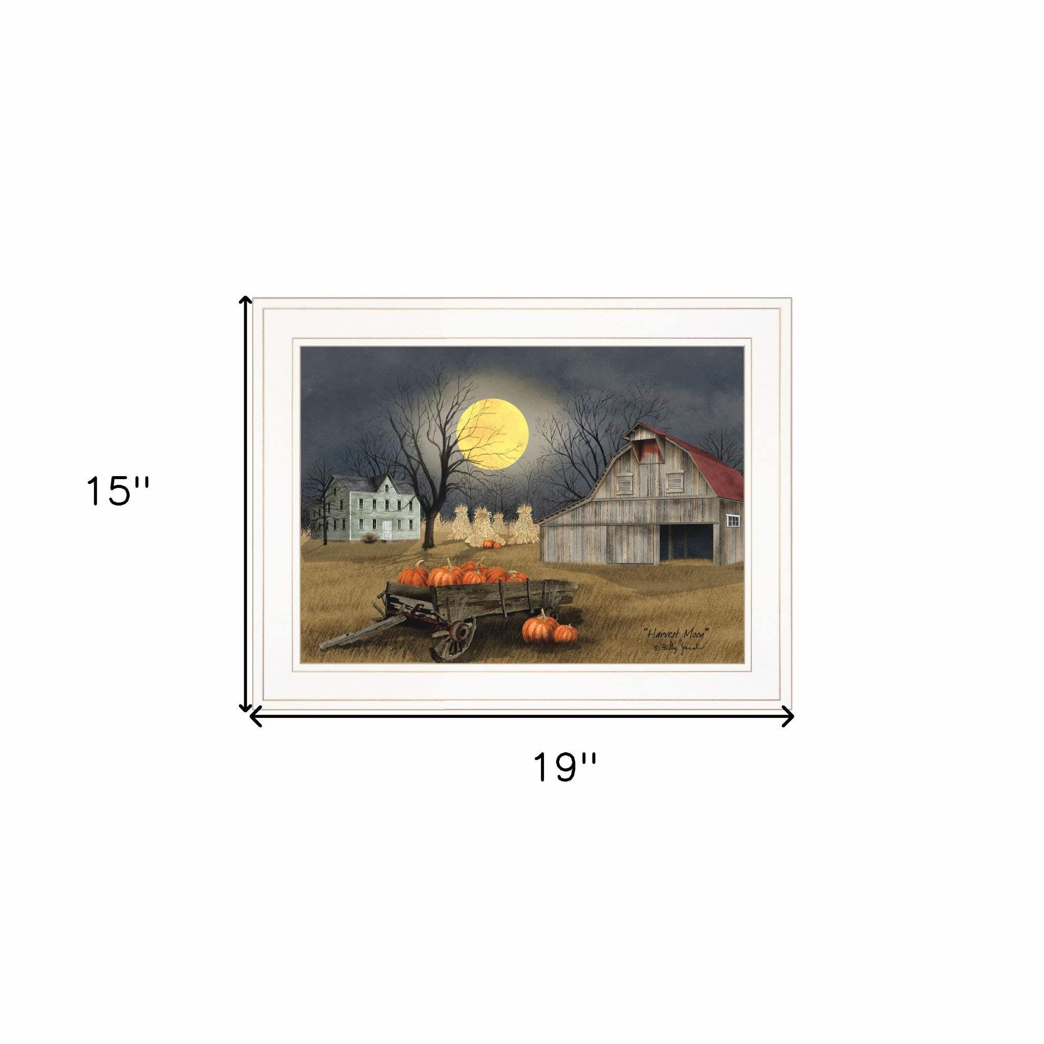 Harvest Moon 5 White Framed Print Kitchen Wall Art - Image 5