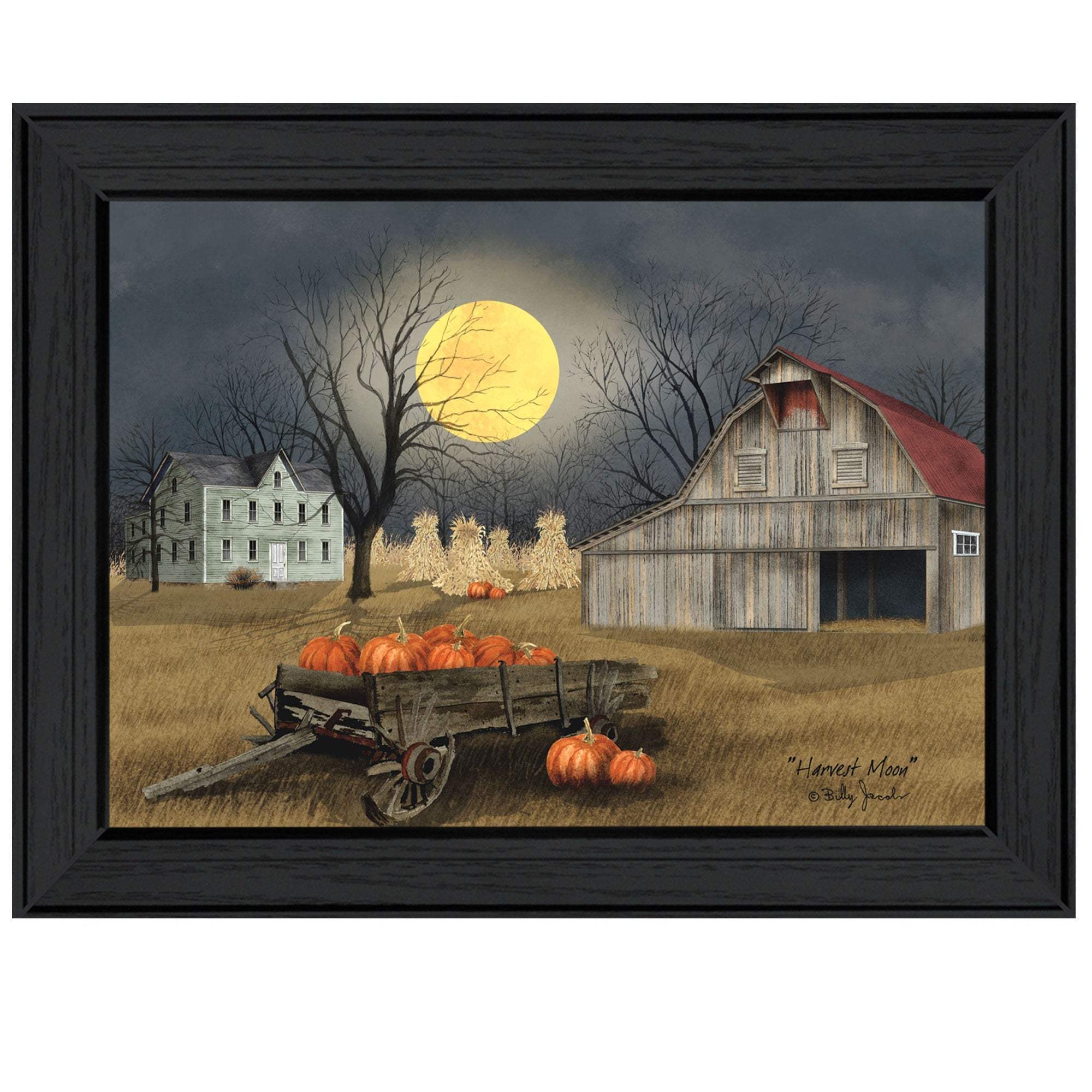 Harvest Moon 6 Black Framed Print Kitchen Wall Art - Image 2