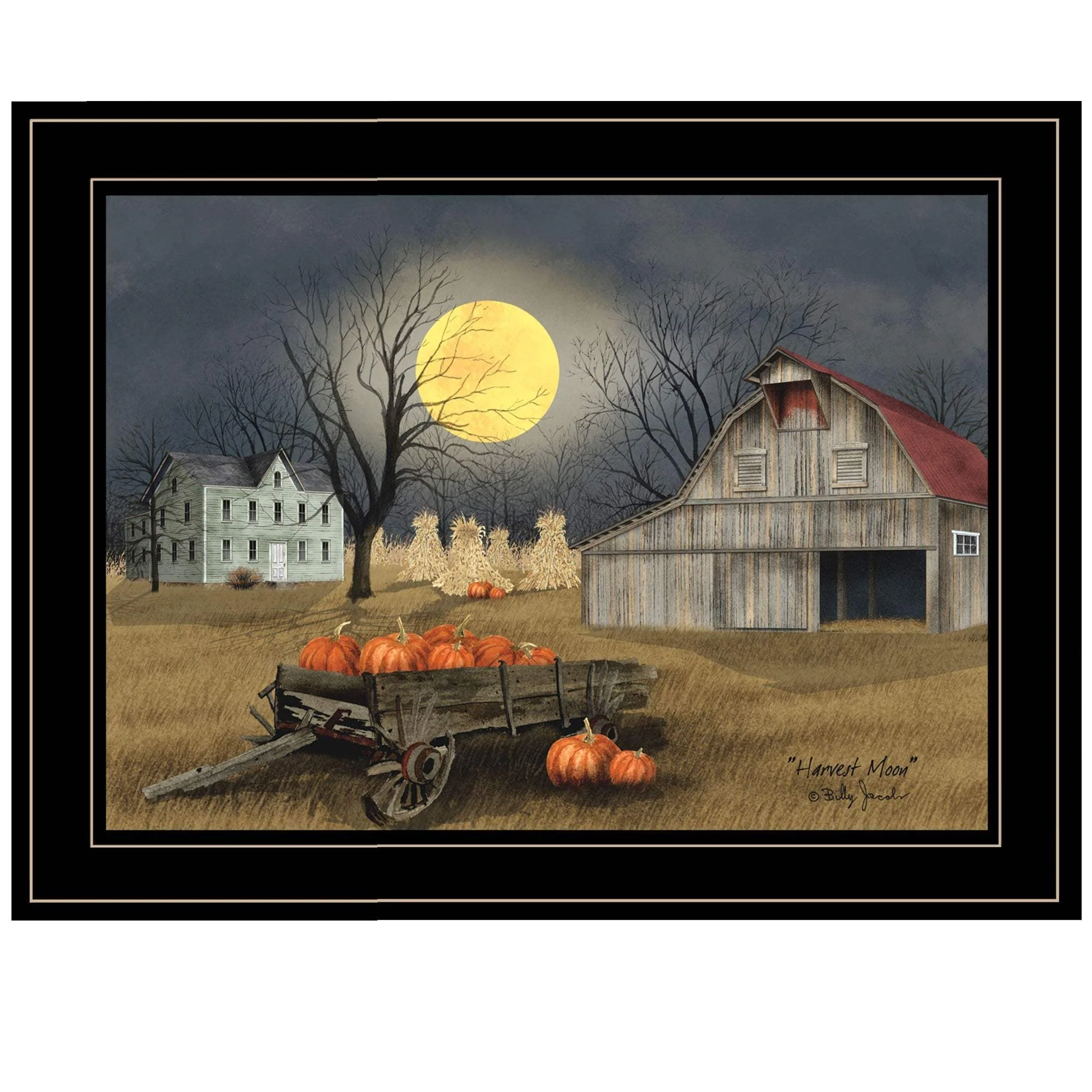 Harvest Moon 7 Black Framed Print Kitchen Wall Art - Image 2