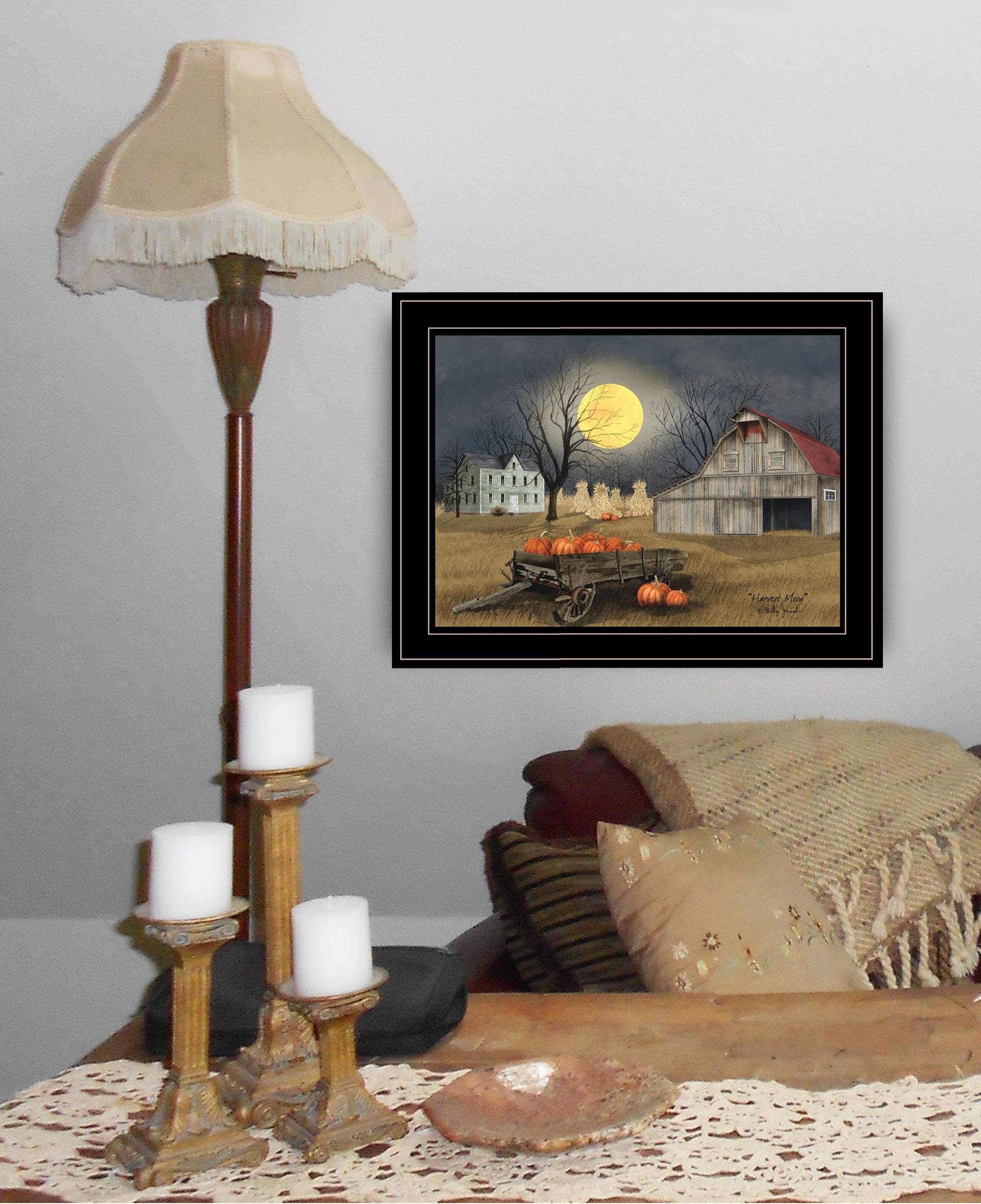 Harvest Moon 7 Black Framed Print Kitchen Wall Art - Image 4