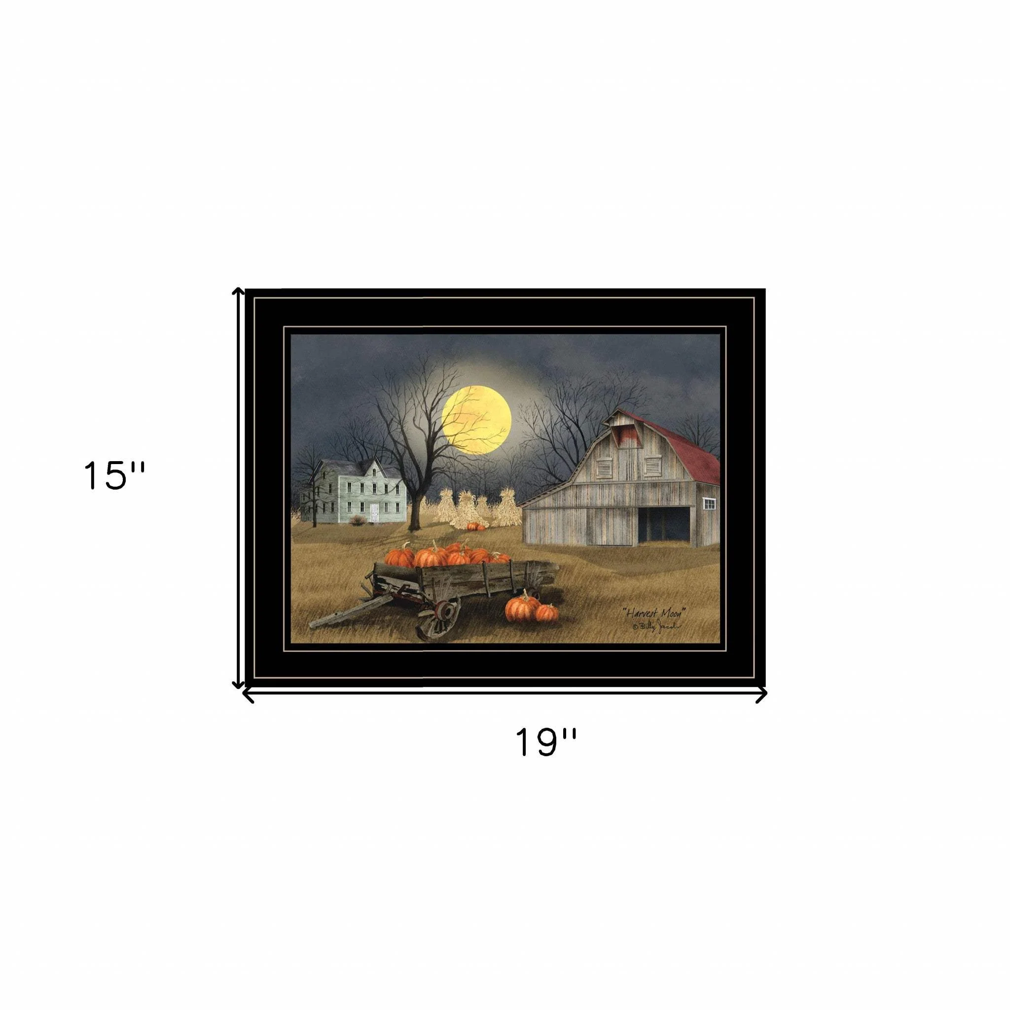 Harvest Moon 7 Black Framed Print Kitchen Wall Art - Image 5