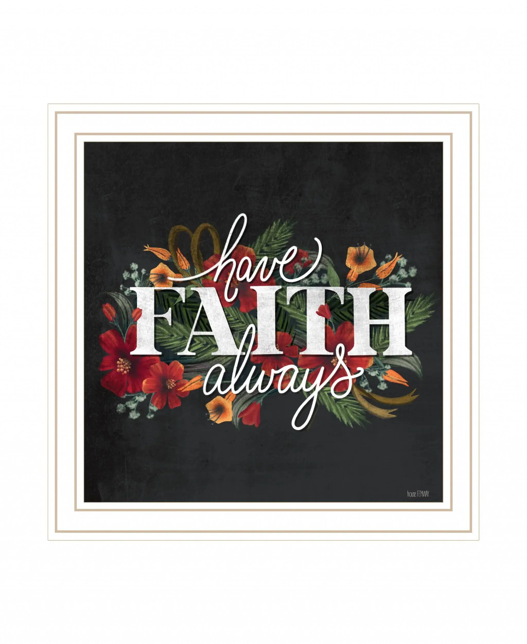 Have Faith 1 White Framed Print Wall Art - Image 3