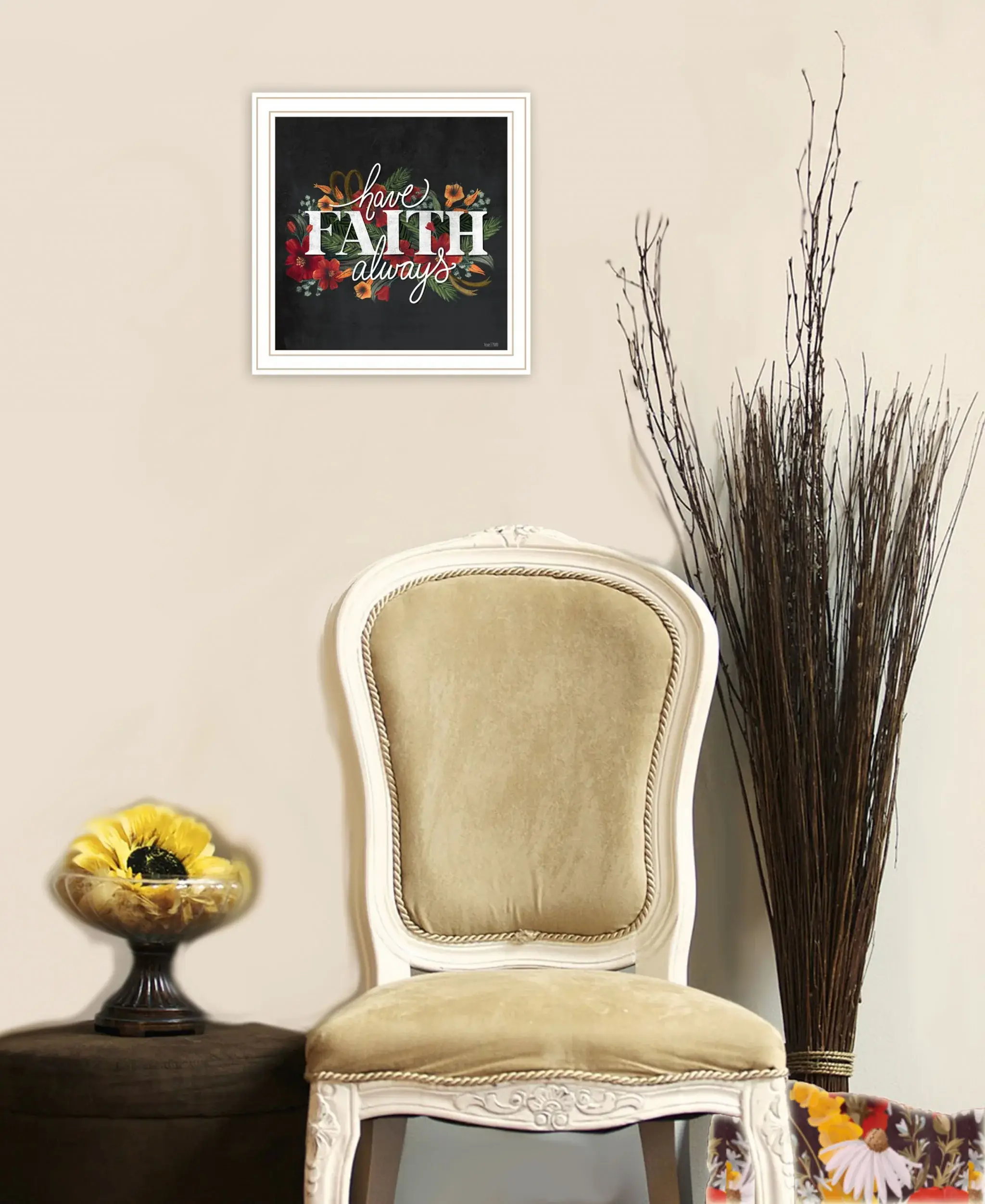 Have Faith 1 White Framed Print Wall Art - Image 4