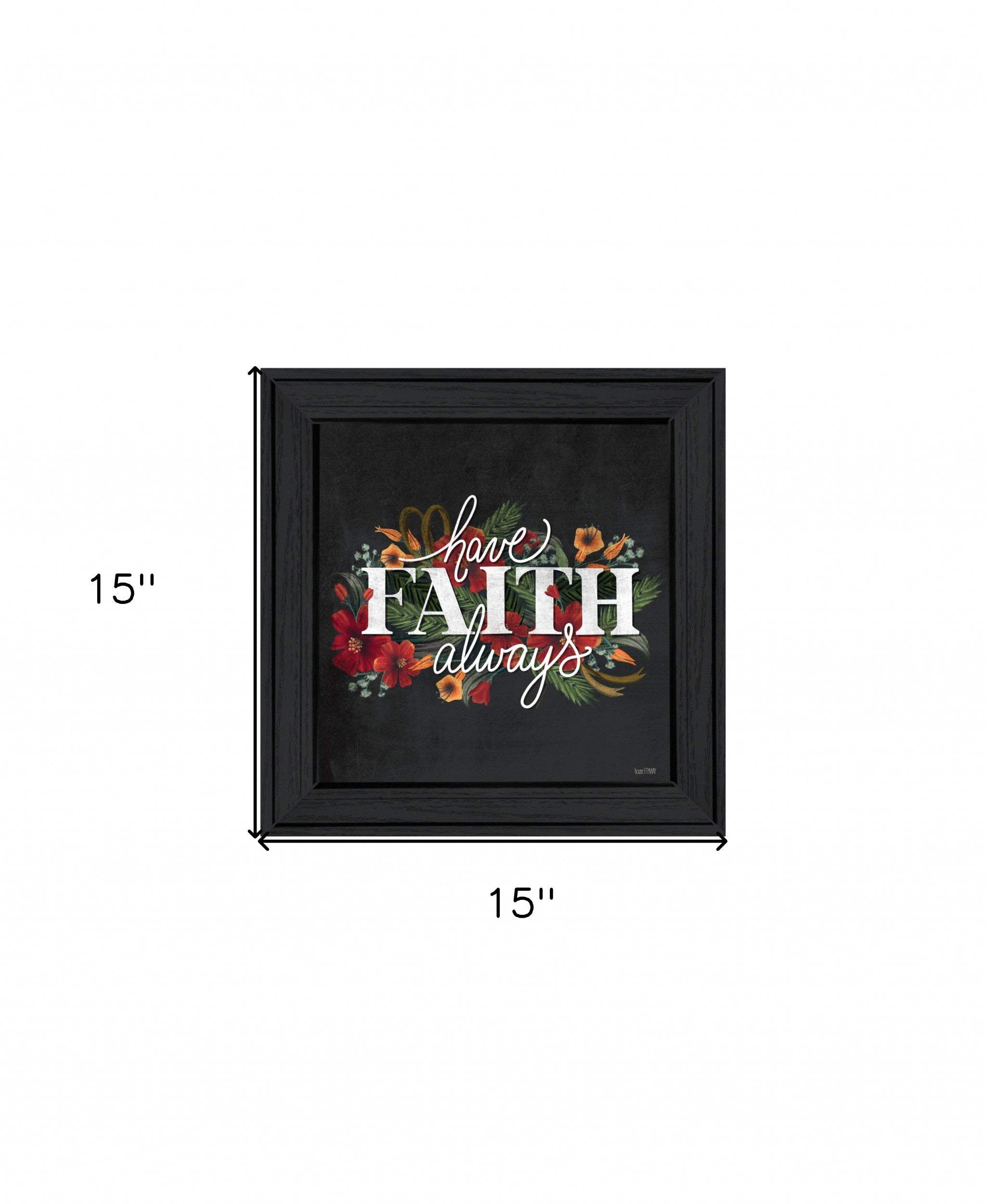 Have Faith 3 Black Framed Print Wall Art - Image 5