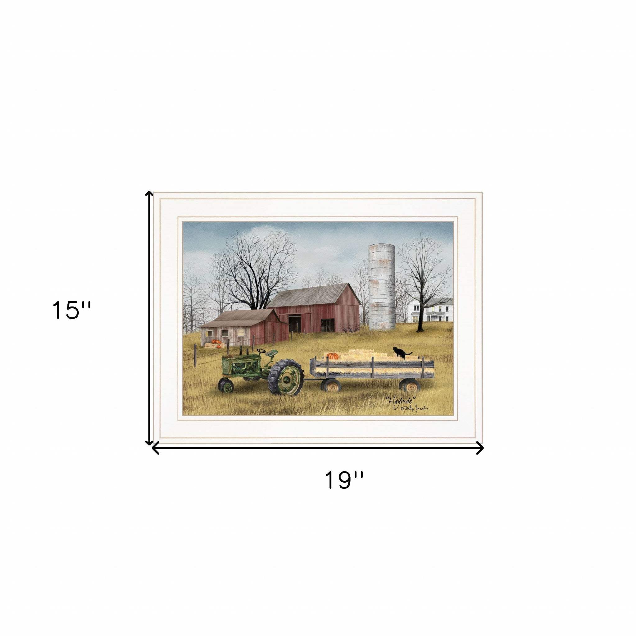 Hayride 1 White Framed Print Wall Art - Image 5