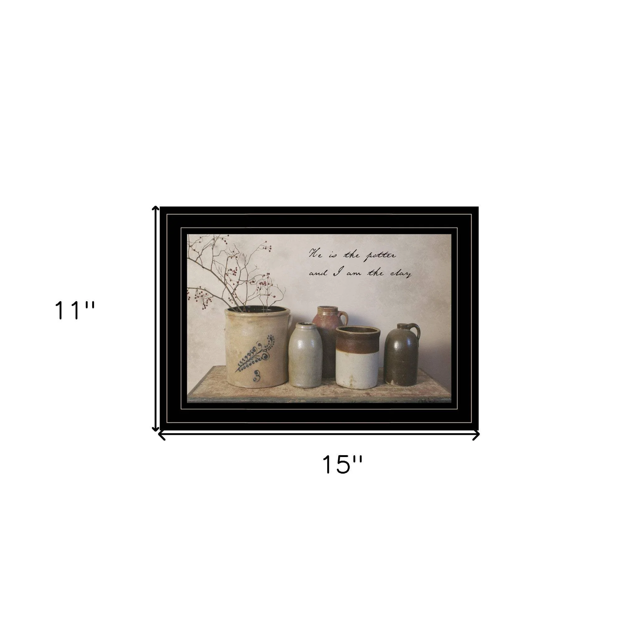 He is the Potter 3 Black Framed Print Wall Art - Image 6