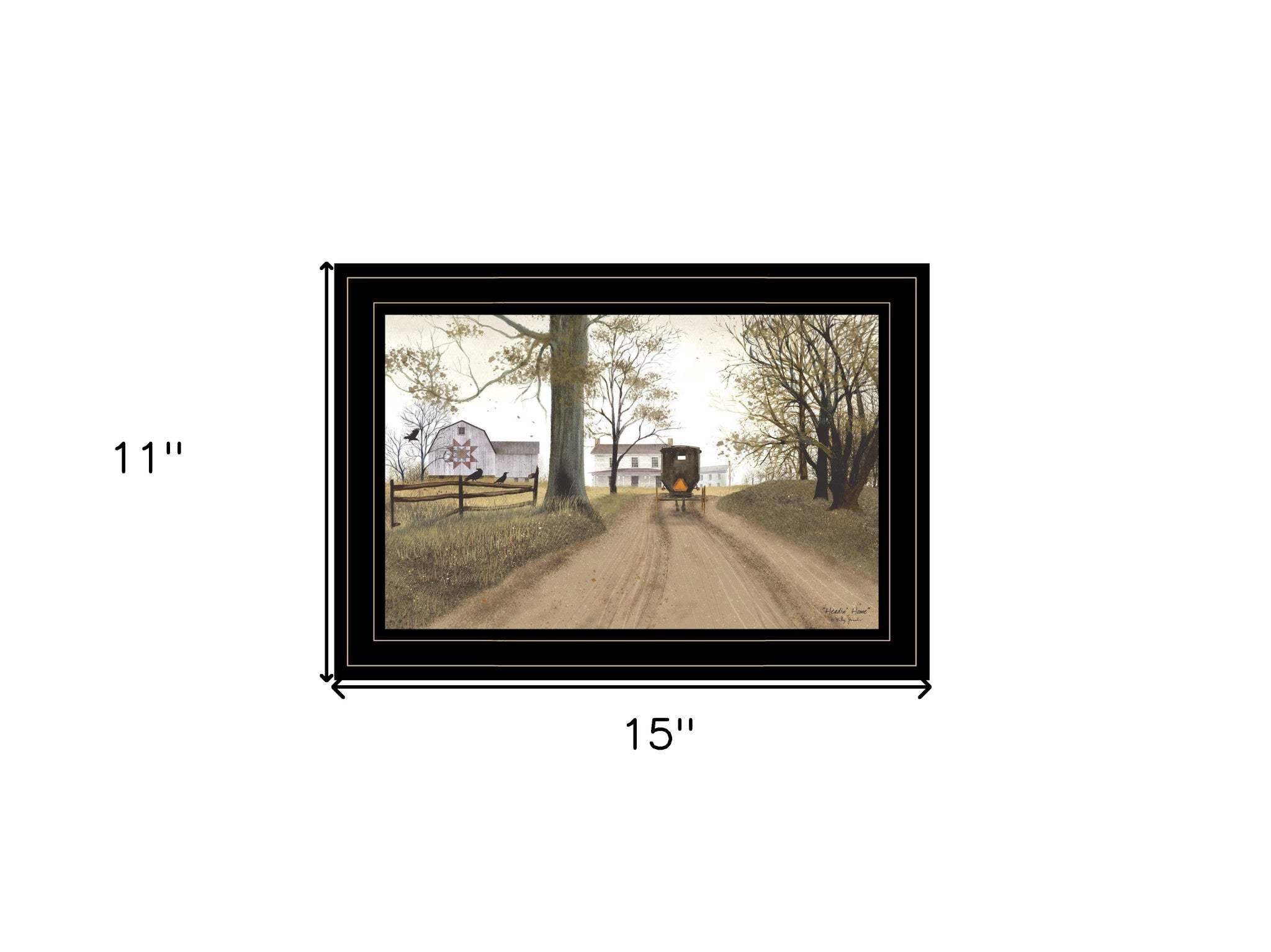 Headin Home 3 Black Framed Print Wall Art - Image 8