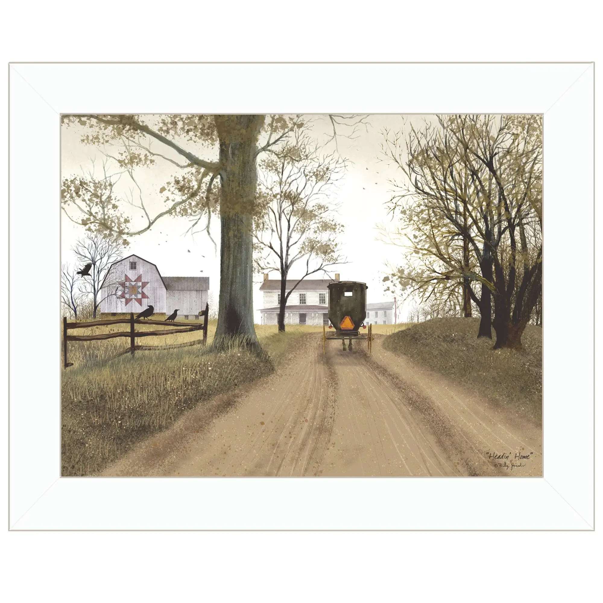 Headin Home White Framed Print Wall Art - Image 2