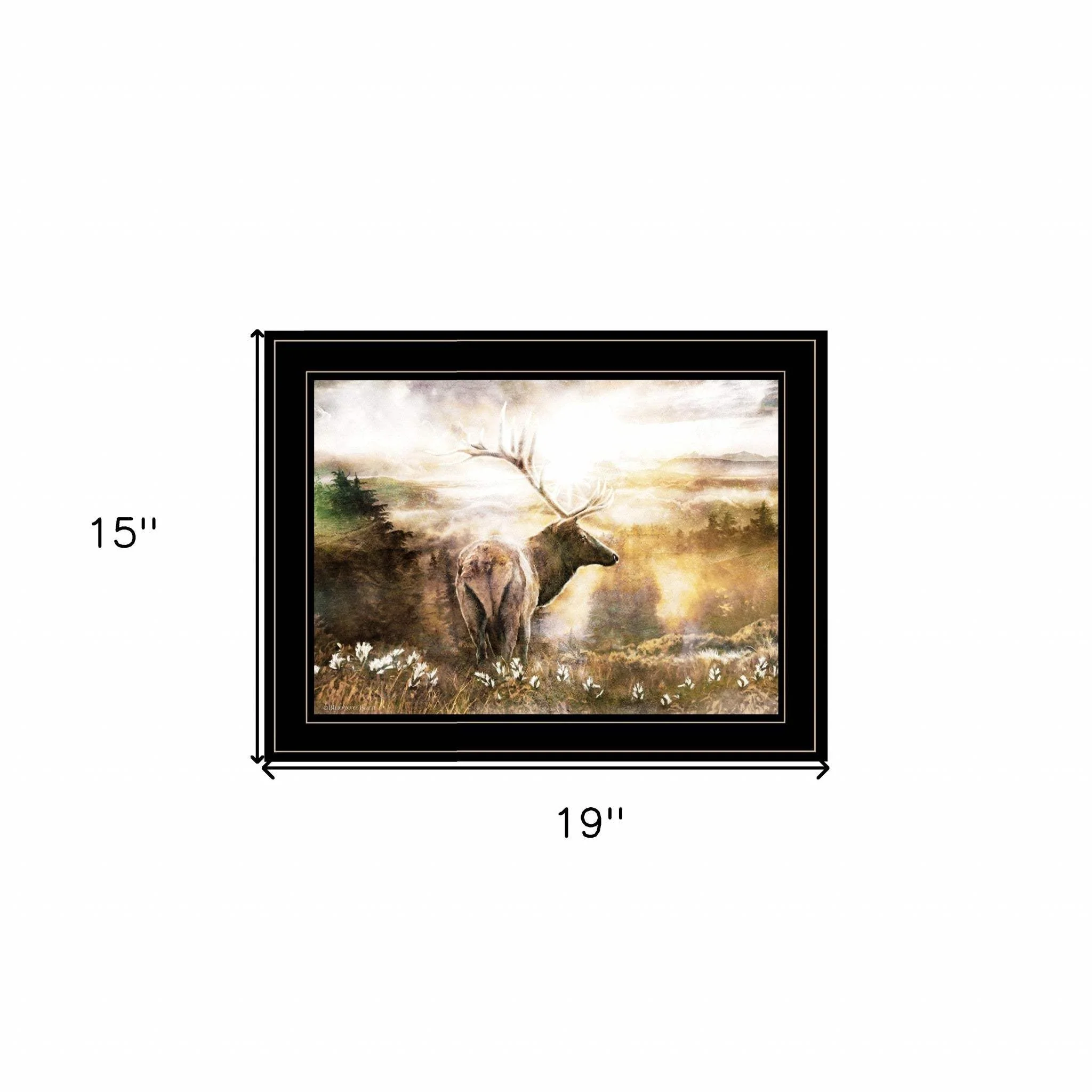 Heading Home Elk 2 Black Framed Print Wall Art - Image 5