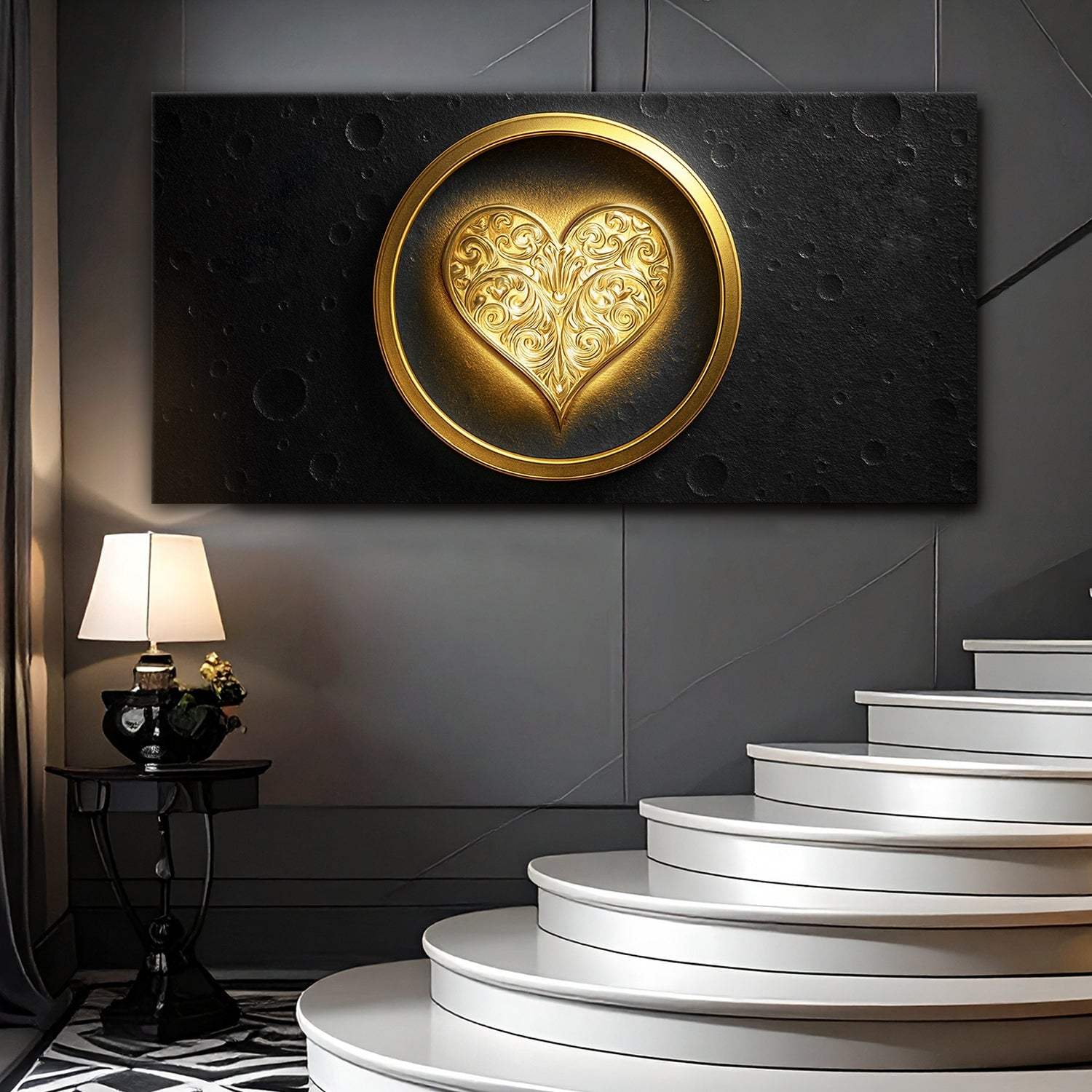 Heart Eclipse Wall Art - Image 3