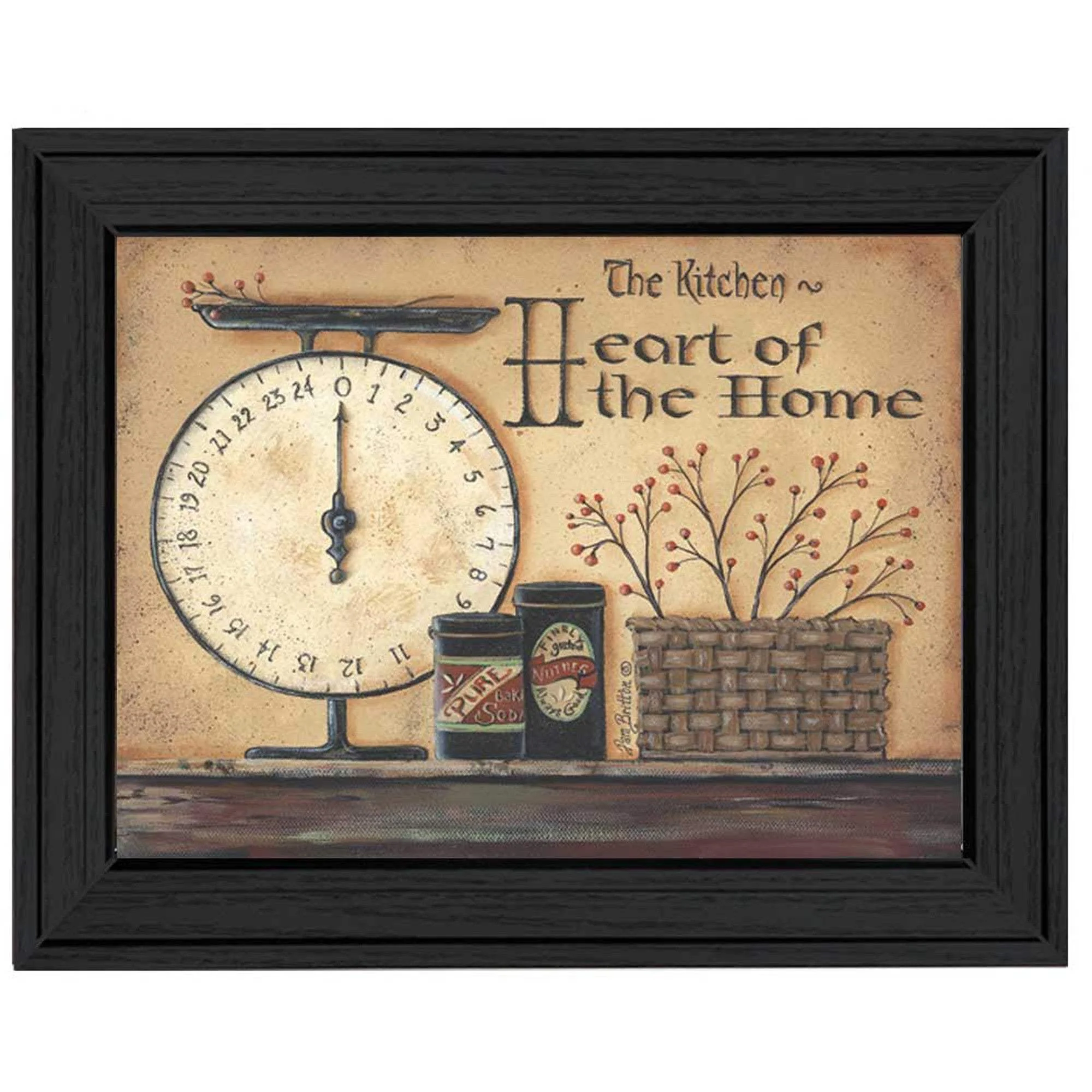Heart of the Home 3 Black Framed Print Kitchen Wall Art - Image 2