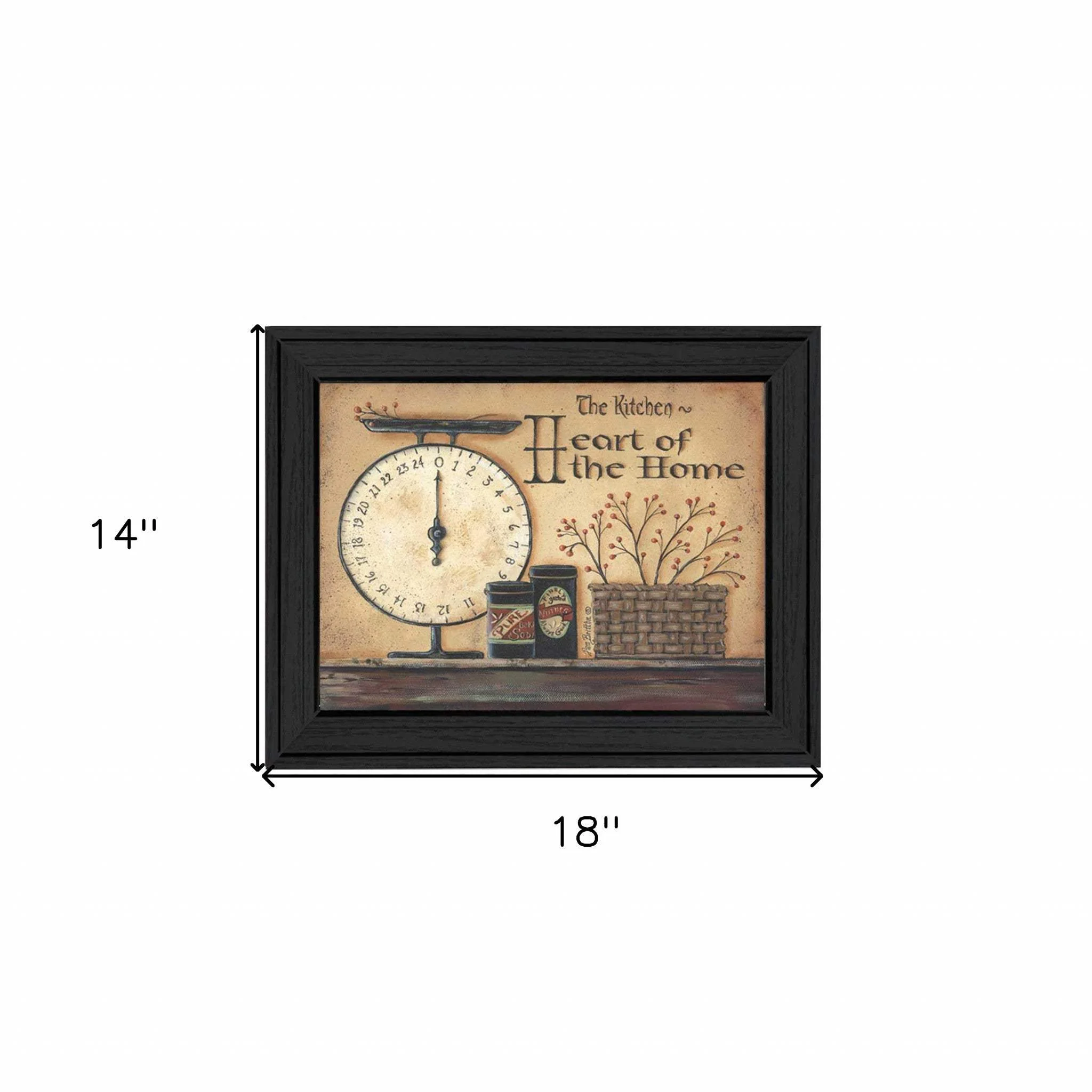 Heart of the Home 3 Black Framed Print Kitchen Wall Art - Image 5