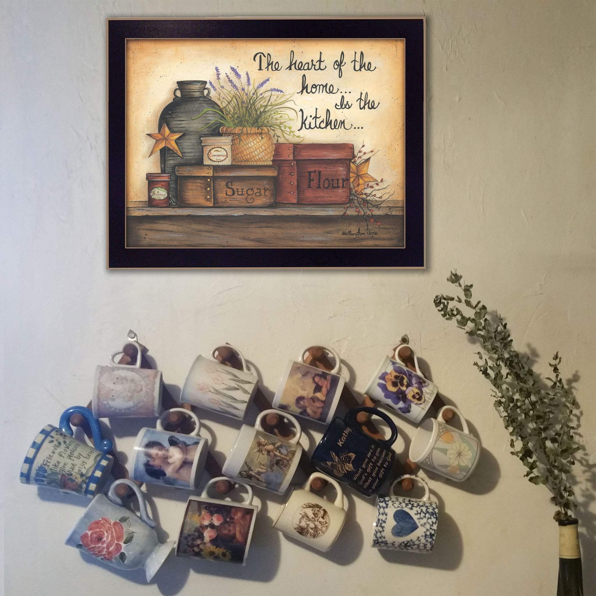 Heart of the Home 4 Black Framed Print Kitchen Wall Art - Image 4