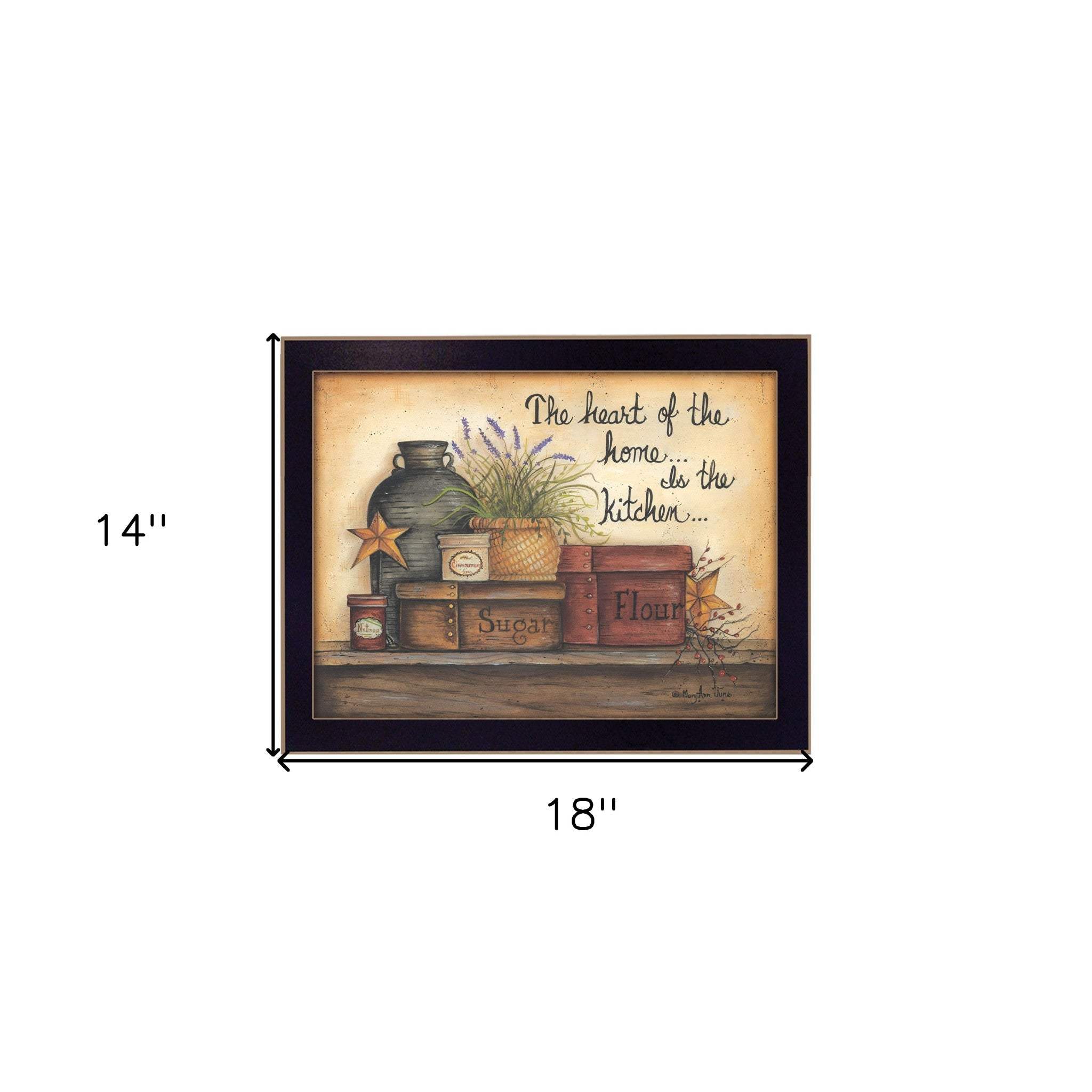 Heart of the Home 4 Black Framed Print Kitchen Wall Art - Image 5