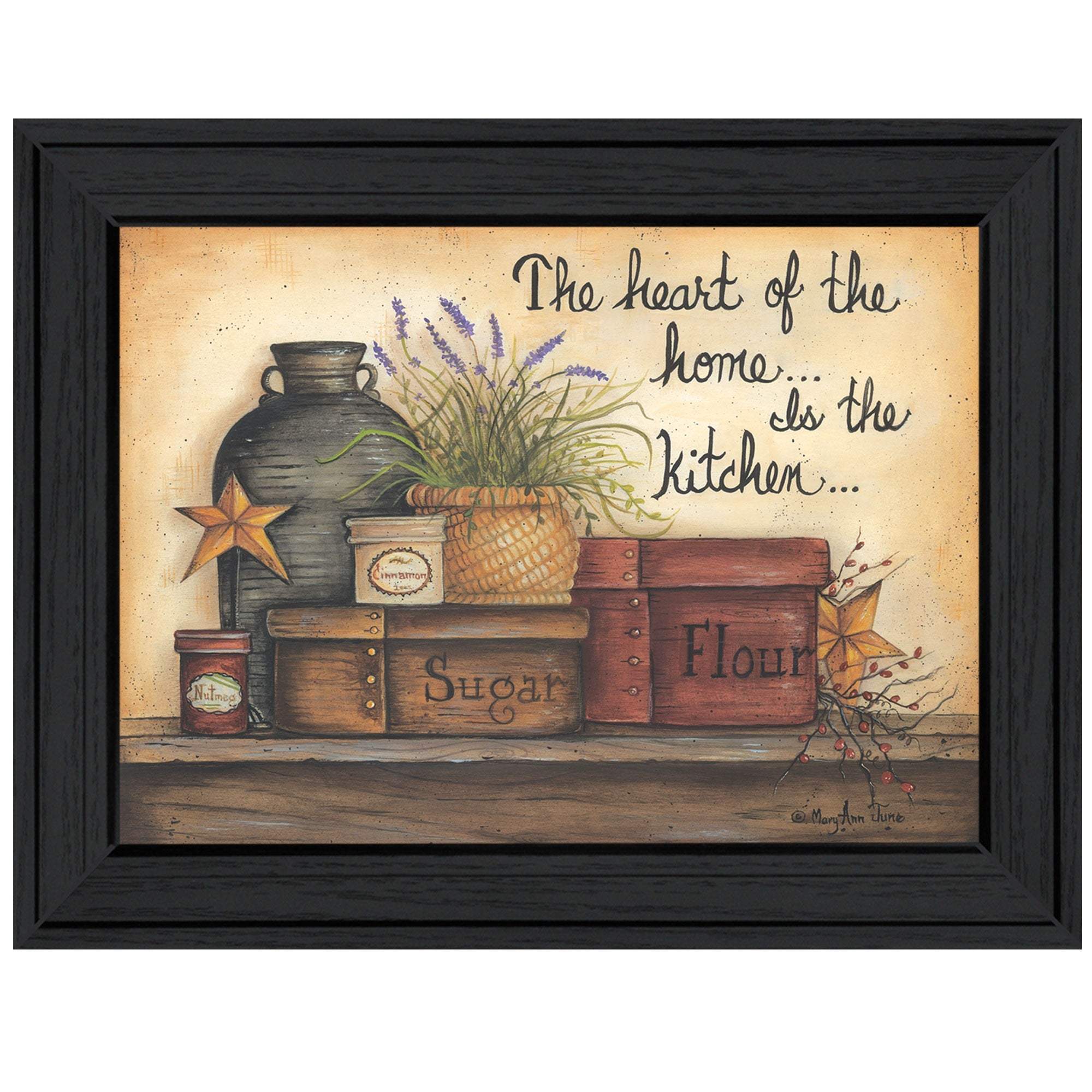 Heart of the Home 7 Black Framed Print Kitchen Wall Art - Image 2