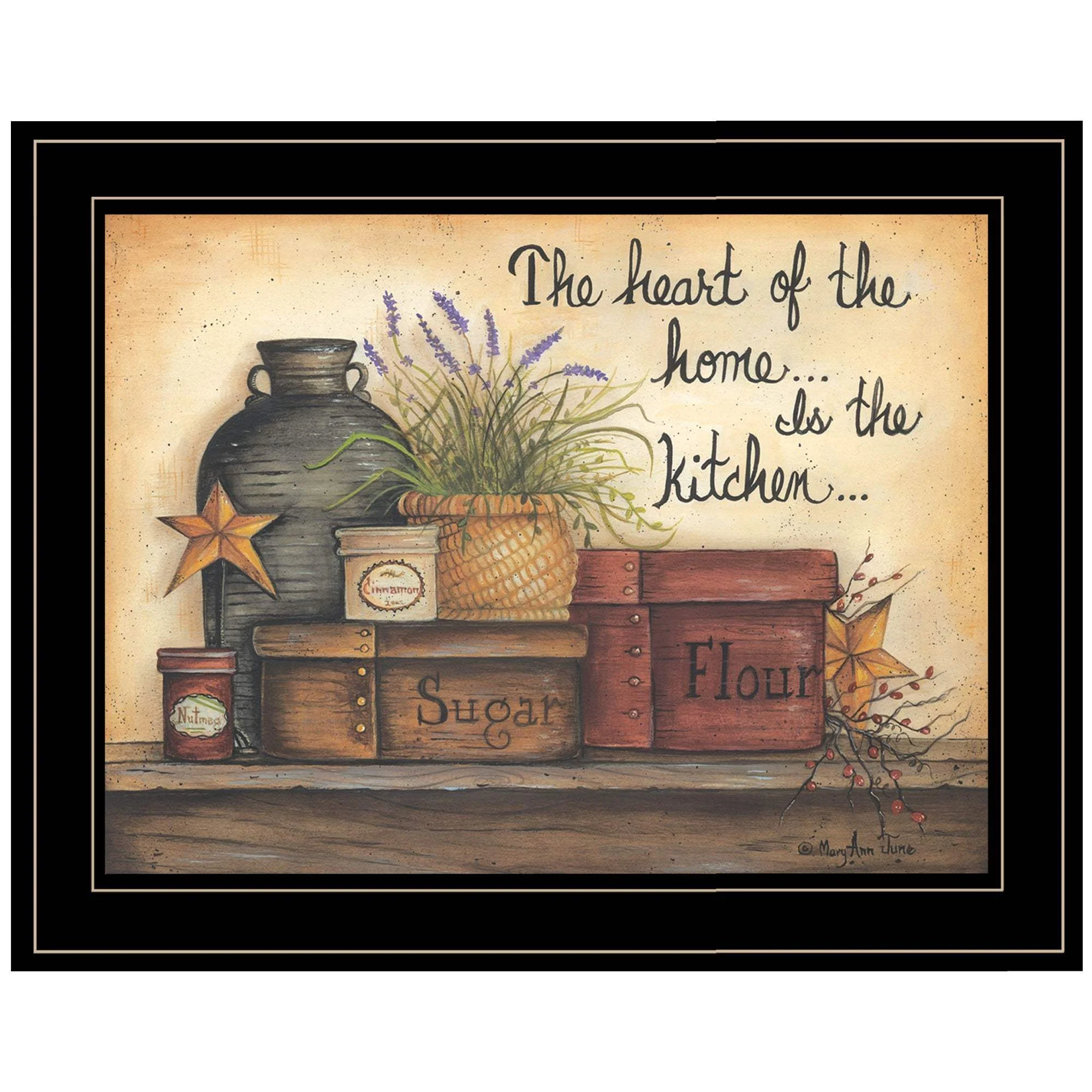 Heart of the Home 8 Black Framed Print Kitchen Wall Art - Image 2