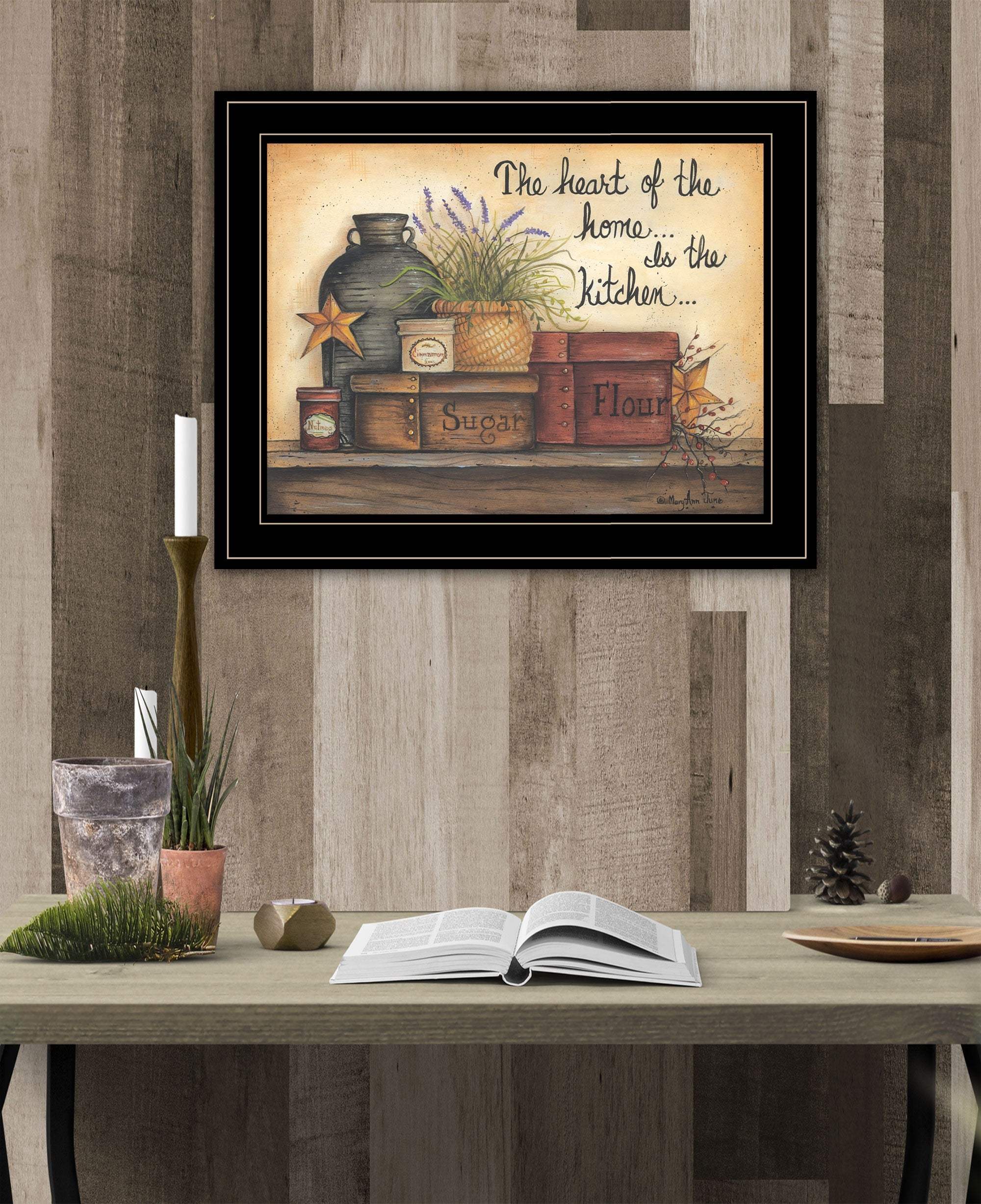 Heart of the Home 8 Black Framed Print Kitchen Wall Art - Image 4